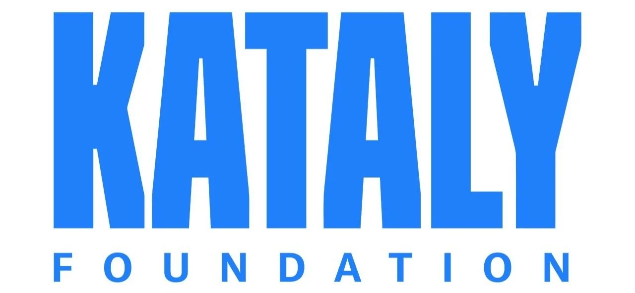 Large blue letters reading "KATALY" with the word "Foundation" in smaller blue letters beneath.