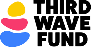 Logo with three rounded shapes stacked vertically: yellow on top, pink in the middle, blue on the bottom. Next to these shapes is the text, "THIRD WAVE FUND" in bold black letters.