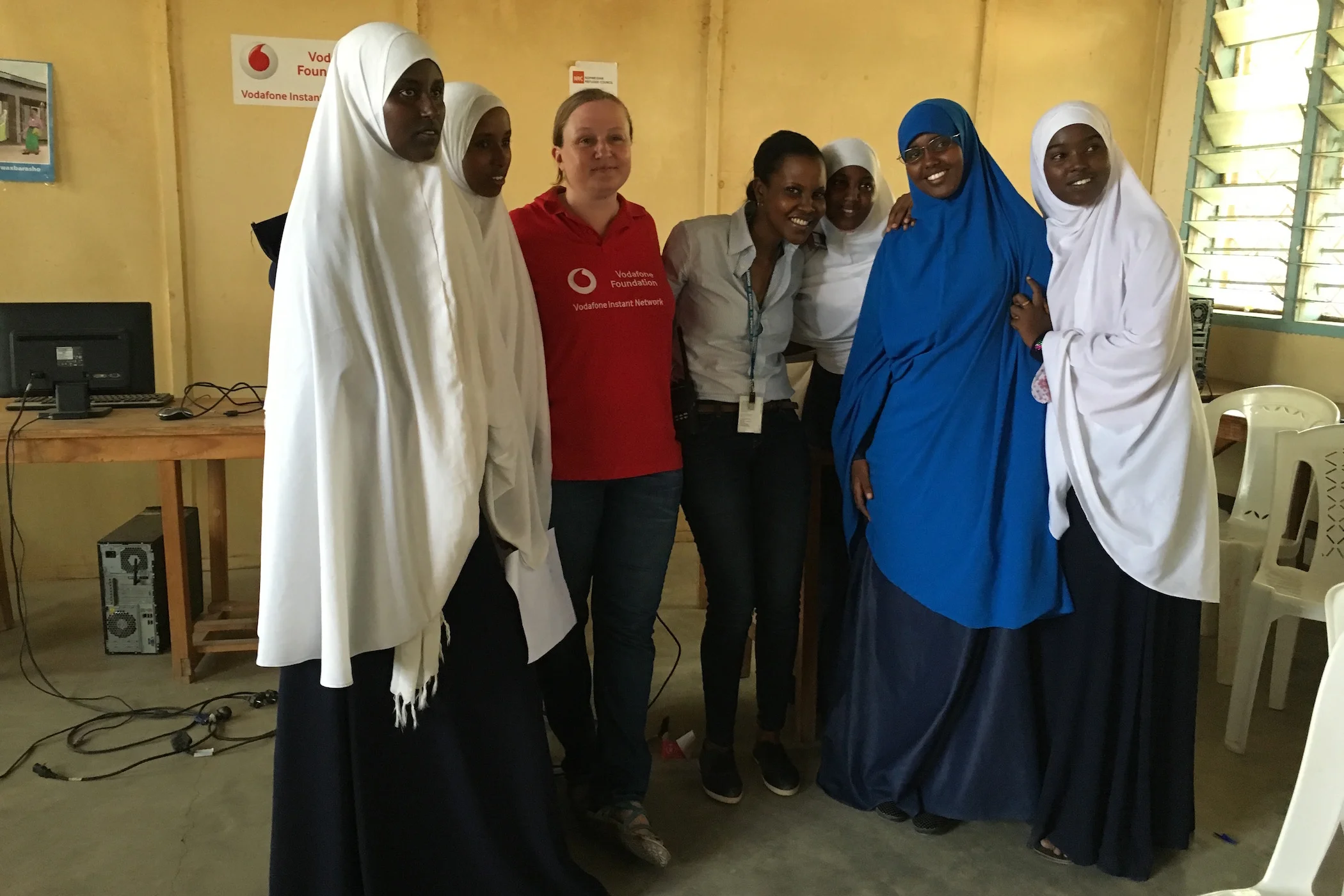 At Dadaab refugee camps, working with students as they prepare for an address by Malala Yousafzai.