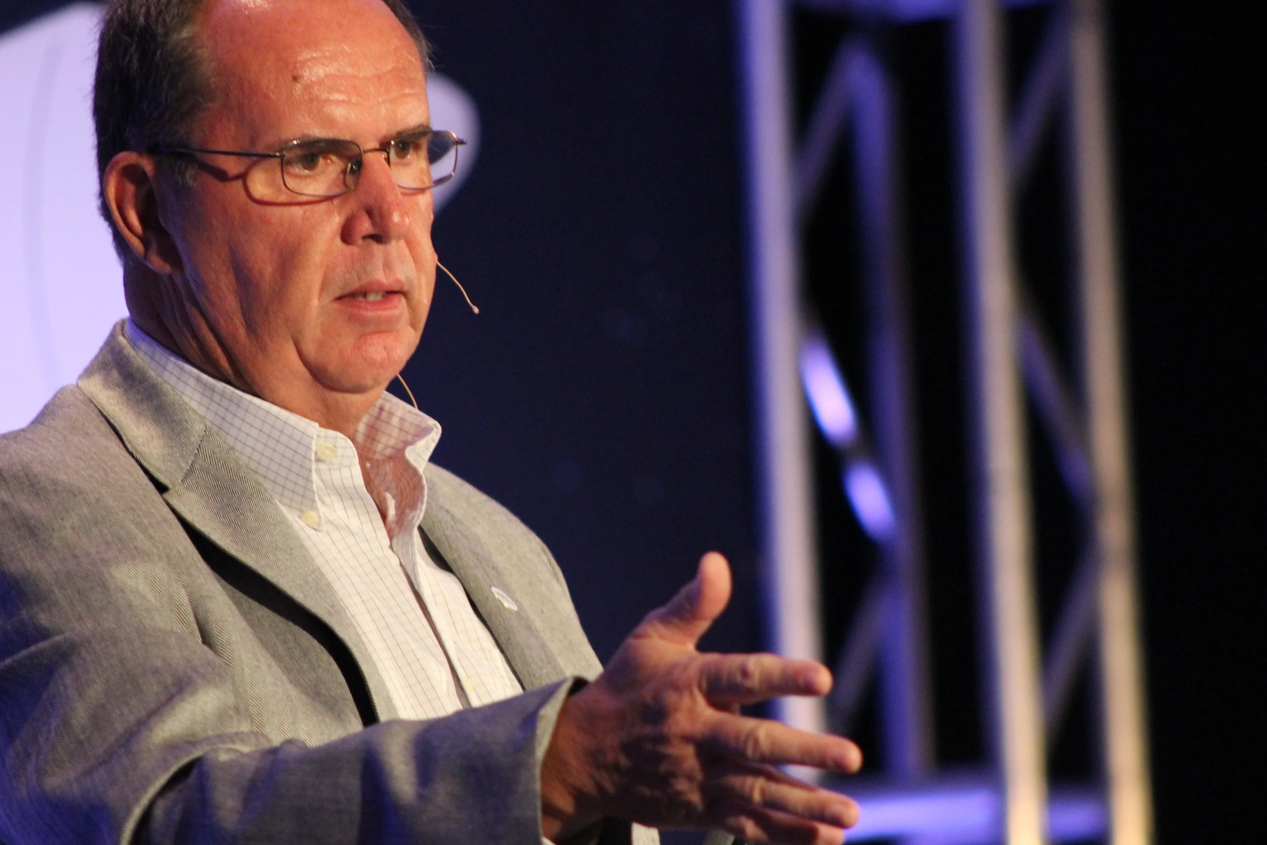 Jeff Raver, Founder and President of Begin To Win, motivates and delivers the Keynote Speech at the HughesNet National Sales Summit in Jupiter, Florida.