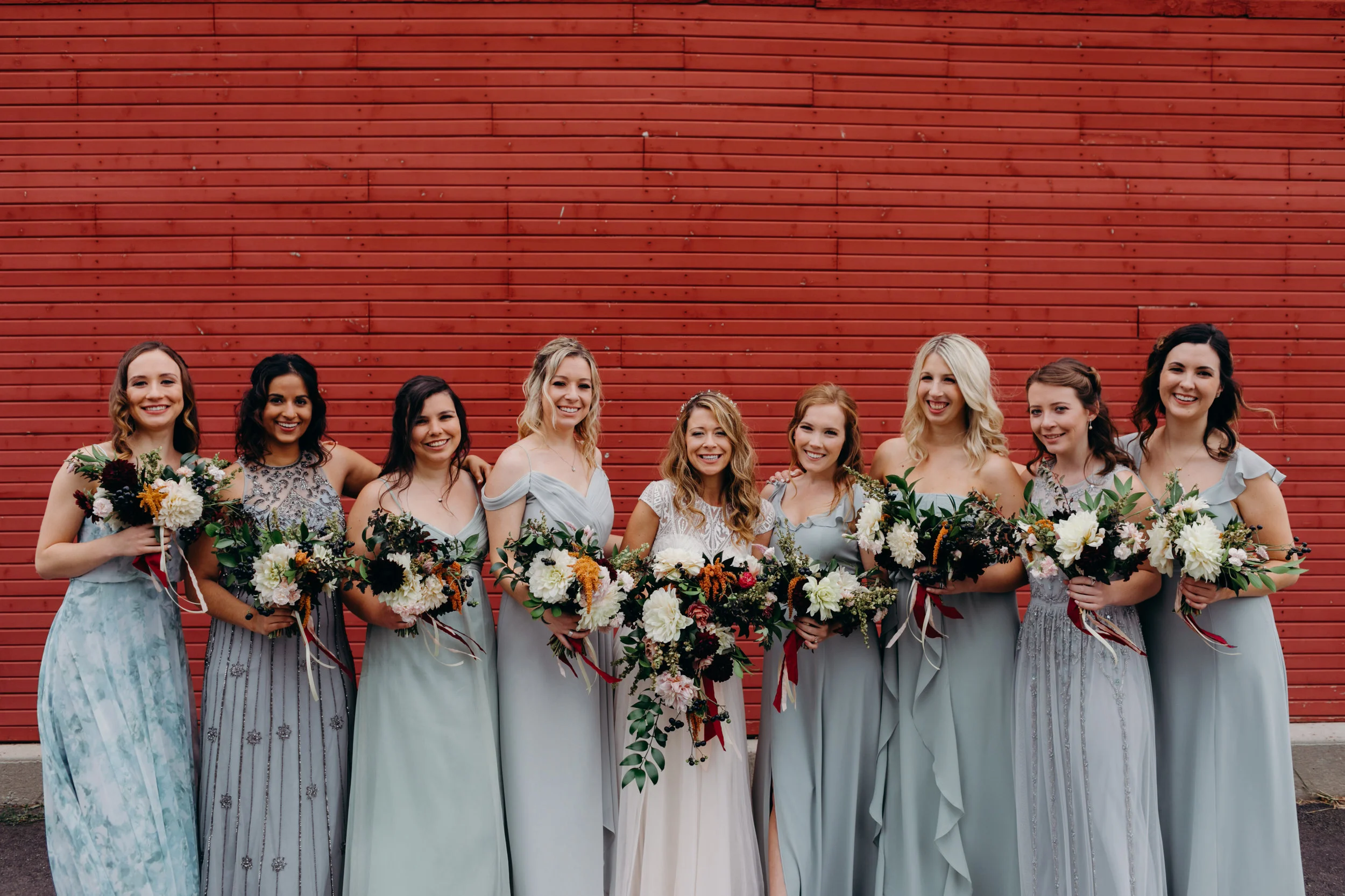 September Wedding Party Flowers