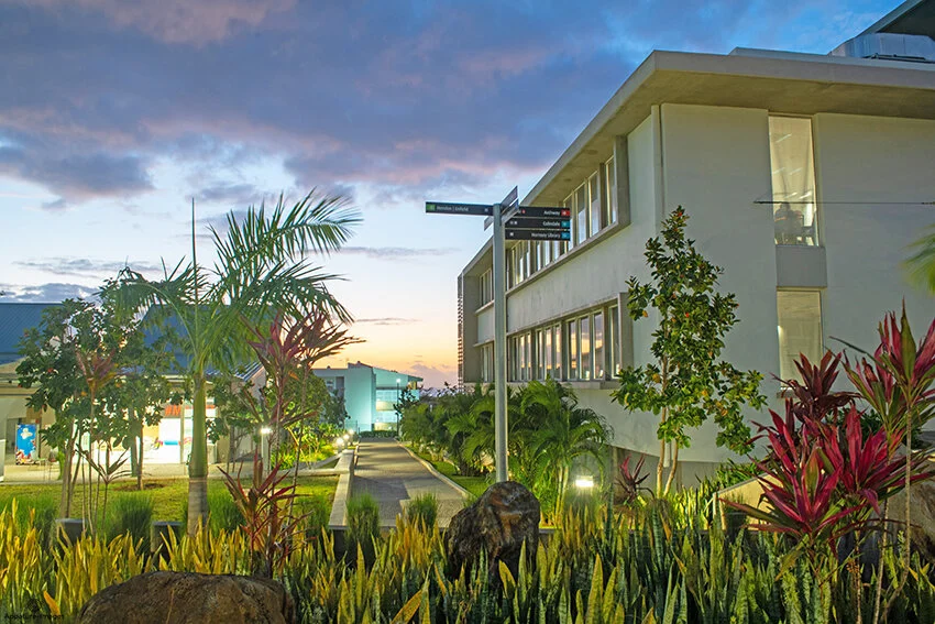 Middlesex University Mauritius campus images at dusk — Appatureimages