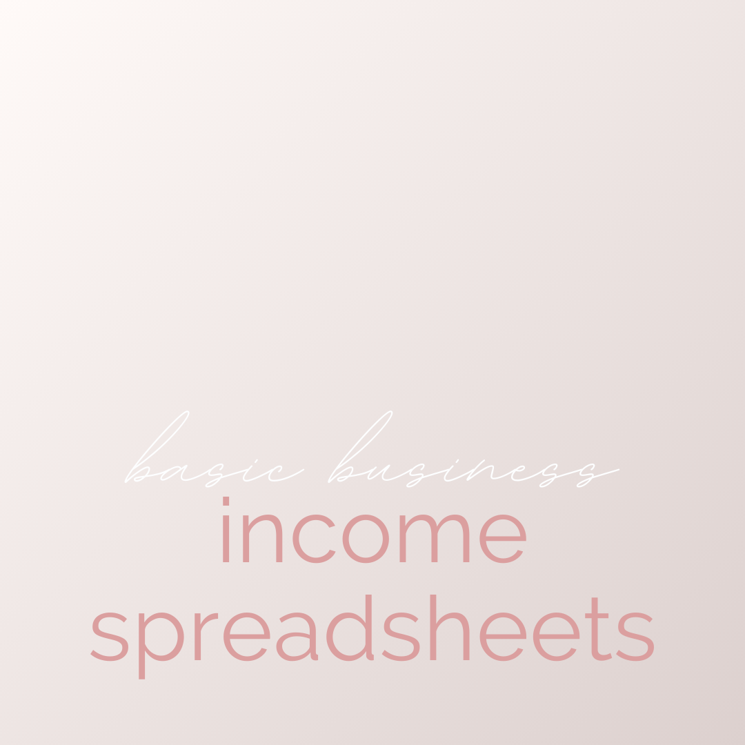 ONLY Income Spreadsheets