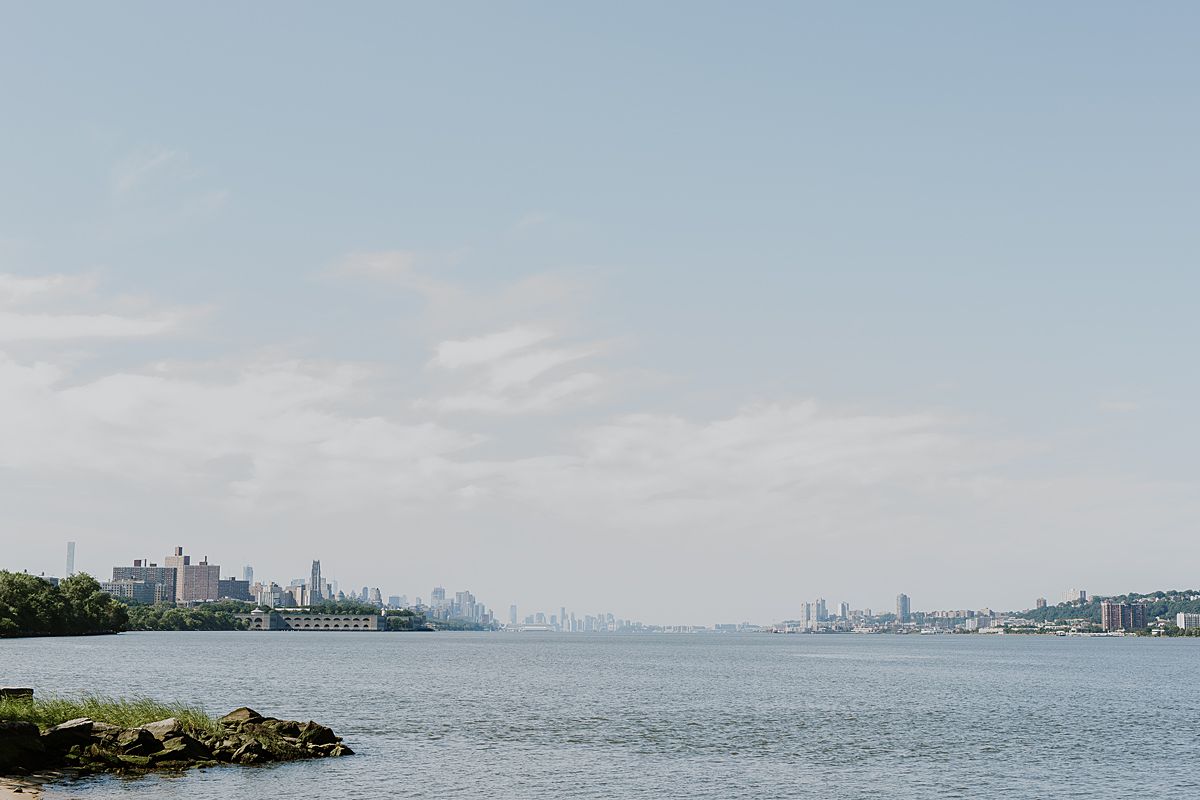 photo of downtown manhattan from upper upper west side in manhattan