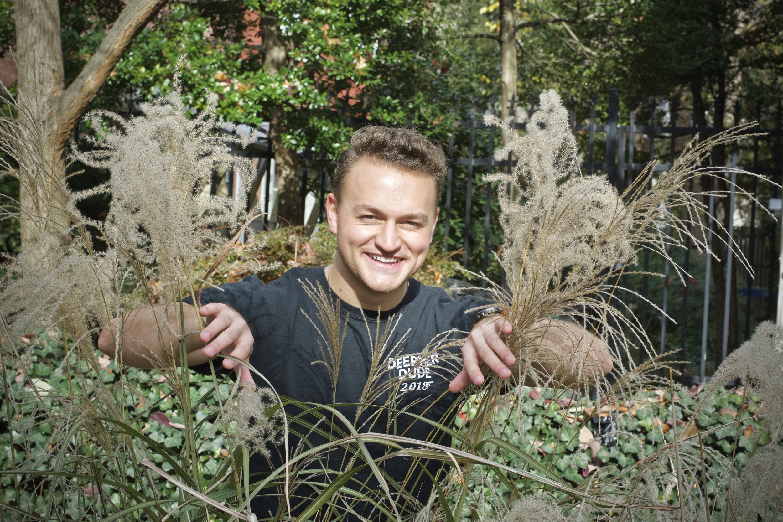A wild Matt optimistically peers through the brush. Photo by Jake Ellis.