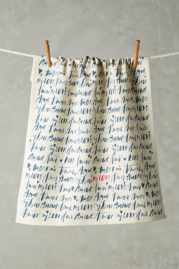 Language of Love Dishtowel