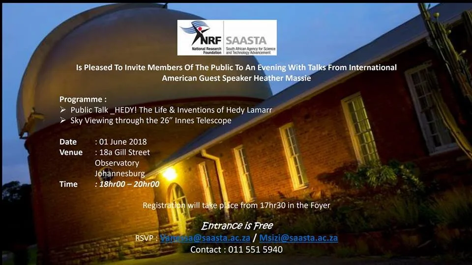 Sky Viewing Invite Johannesburg Observatory HEDY SAASTA NRF 34120409_10156675807585288_7556746944425492480_n.jpg