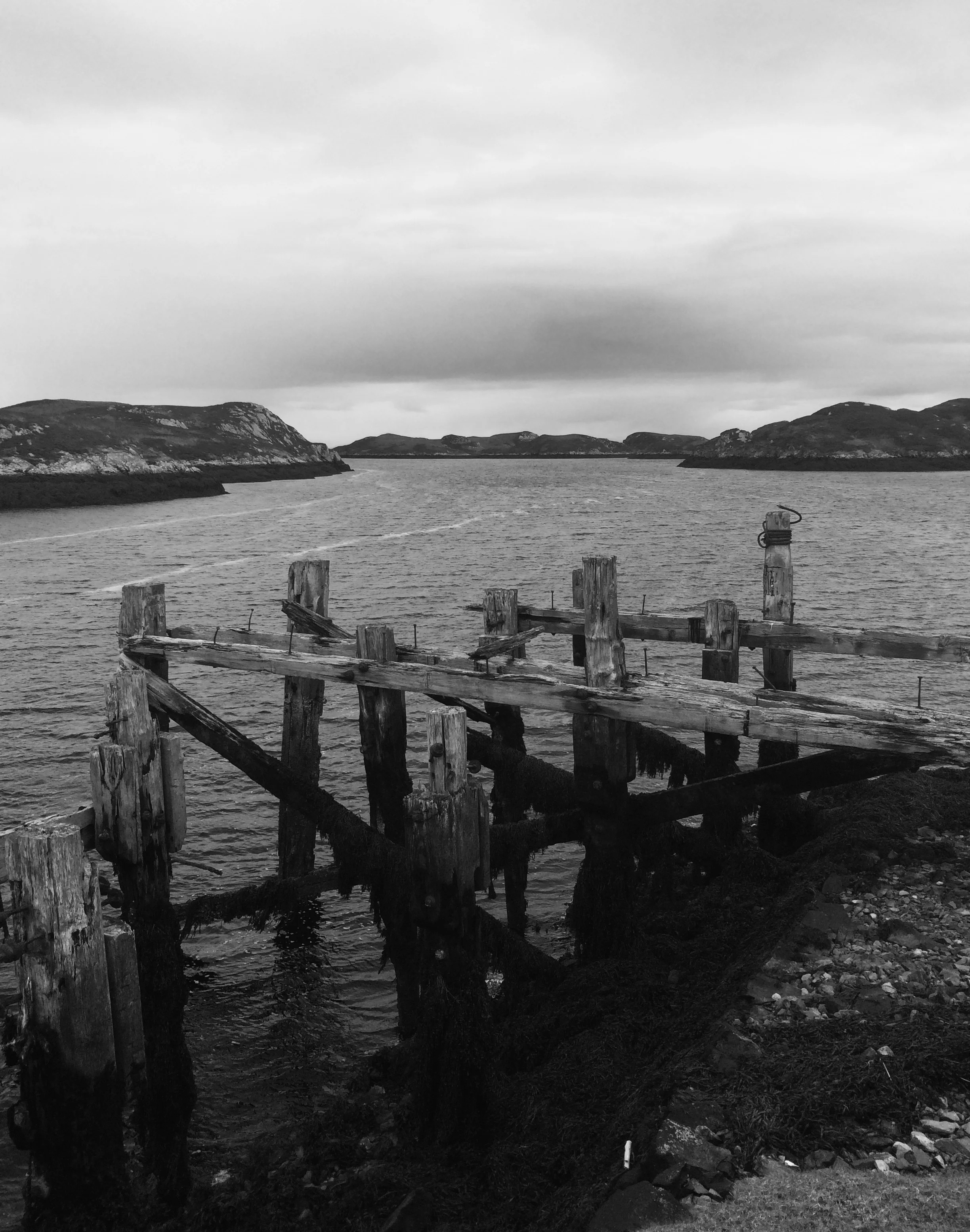 The old steamer pier at Loch Sgioport, South Uist