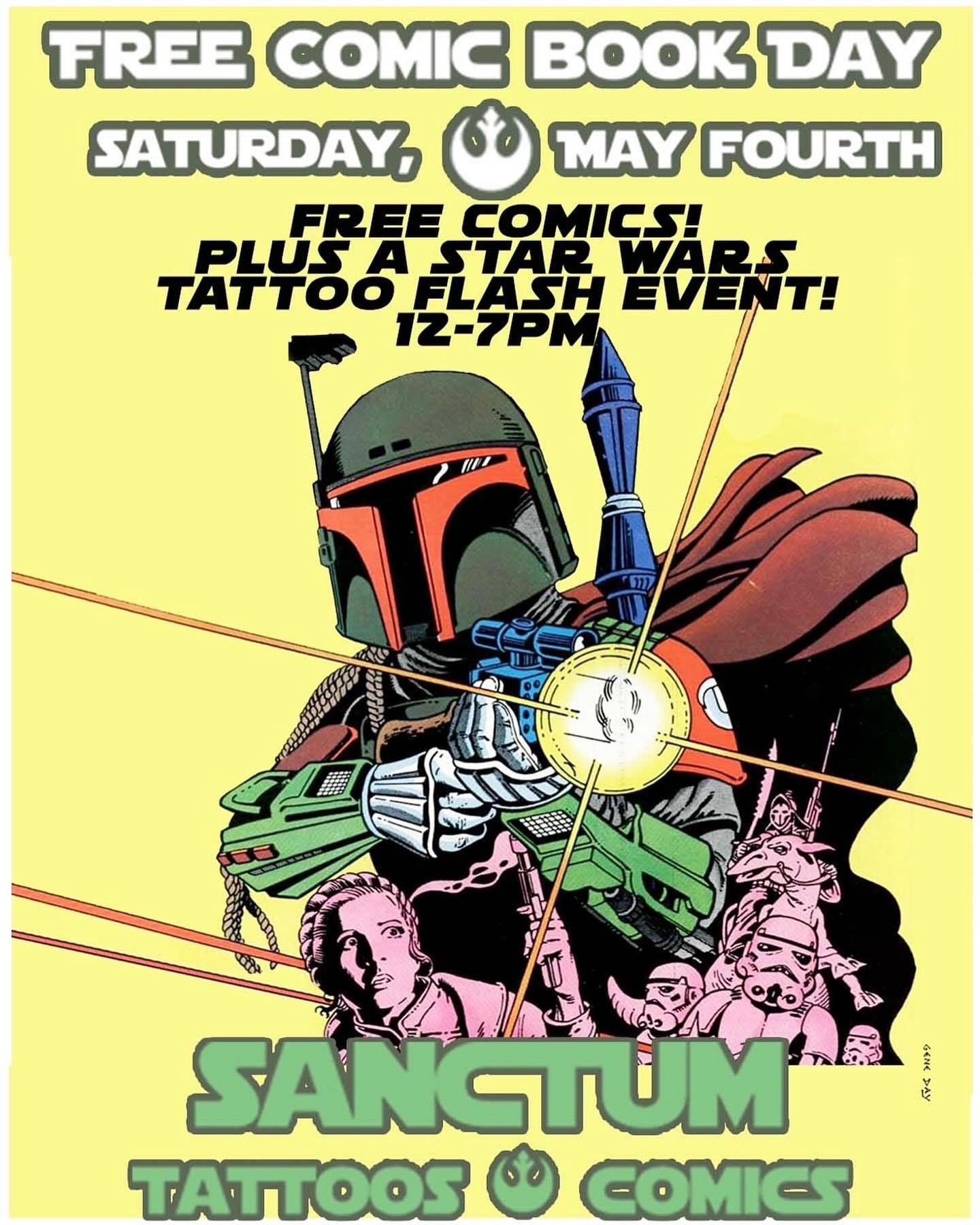 Free comic Book Day 2024 is this Saturday may the 4th!
PLUS our Star Wars flash day! Here is a look at some of the flash we will have available. 12-7 first come first serve! See you there!