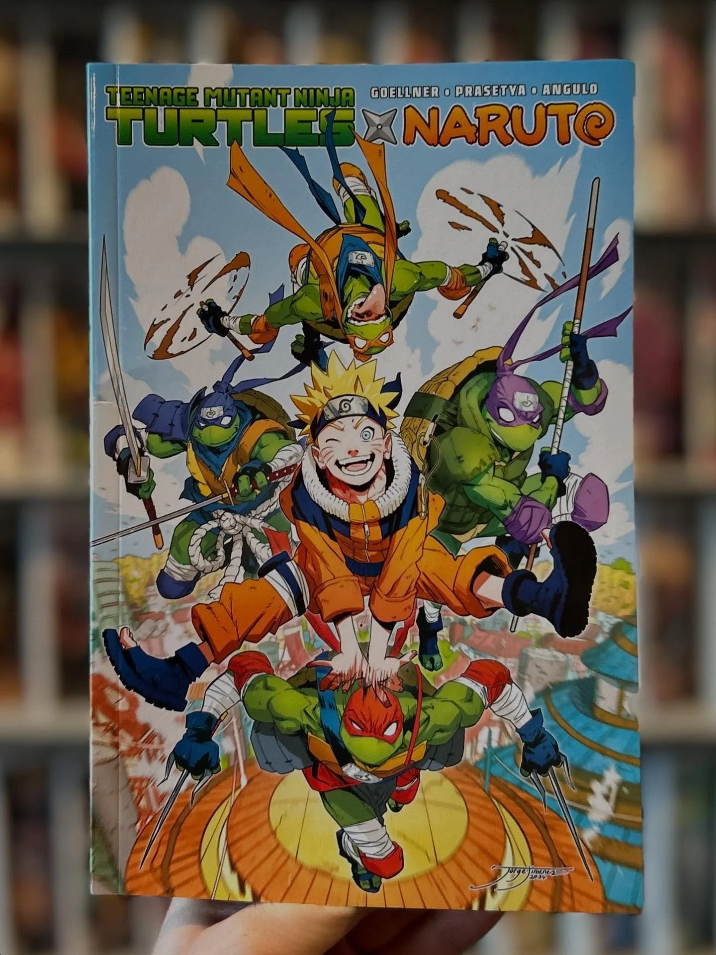 Teenage Mutant Ninja Turtles X Naruto is available now at the shop, and our web-store. 
⚔️ 
The Heroes in a Half-Shell meet the host of the Nine-Tailed Fox.
🐢 
When teenage reporter April O&rsquo;Neil has a clandestine meeting with Tsunade, the lead