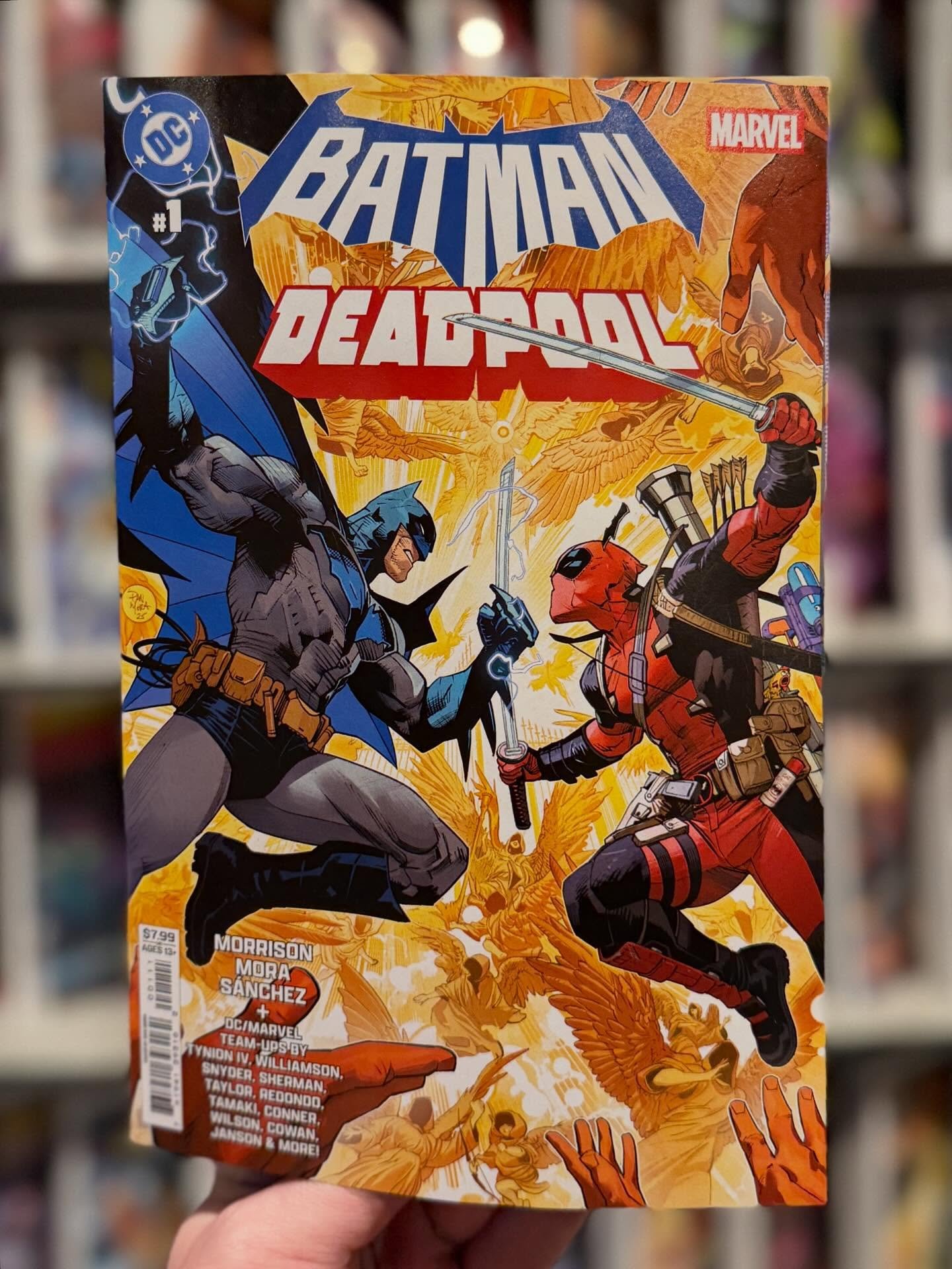 Batman / Deadpool № 1 is available Nov 19 at Sanctum. 
💥
The Dark Knight and the Merc with a Mouth team up for an adventure so mind-bending you&rsquo;ll think you&rsquo;re in a dream - brought to you by legendary creators @grant.morrison and @dan_mo