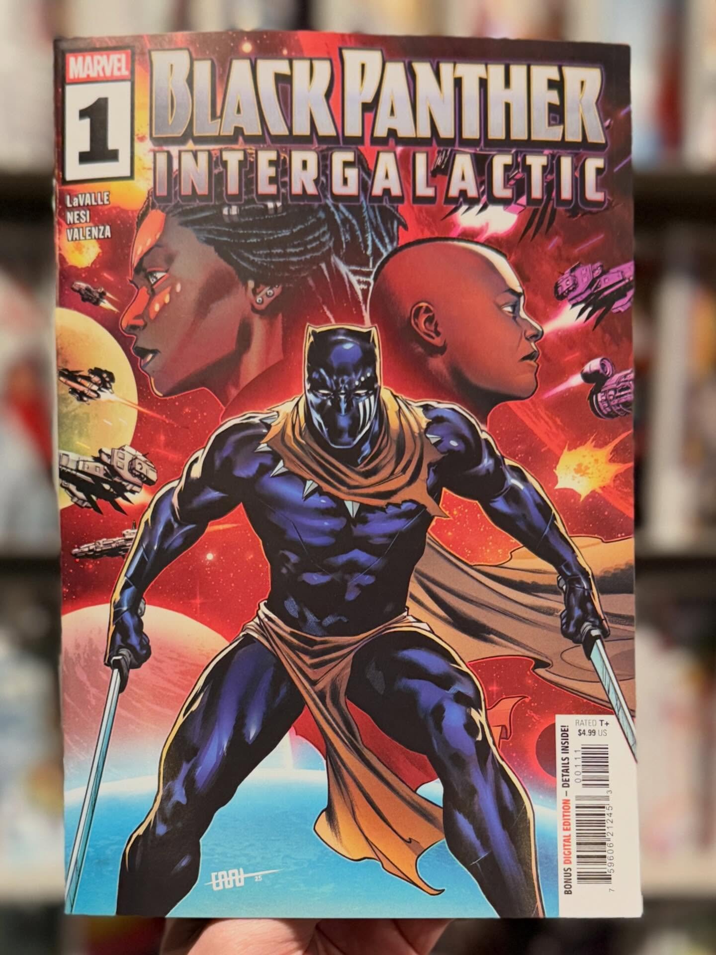 Happy New Comic Book Day! 📚 Black Panther: Intergalactic № 1 is available now at th shop. 
✨
T&rsquo;challa, the King of Wakanda, faces the challenge of uniting all of his kingdom - on Earth and in the stars. Before he can begin, though, someone - o