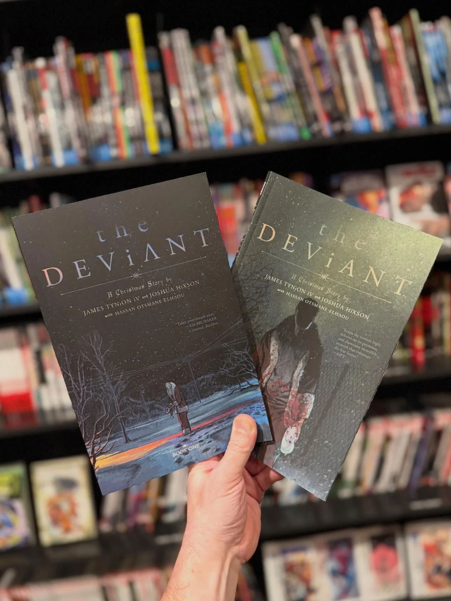The Deviant: A Christmas Story is available now at the shop, and our web-store. 
🩸 
A pitch-black holiday horror story that cuts right through our most taboo notions, by @jamesthefourth and @joshixson.
❄️ 
 As snow falls over Milwaukee in 1972, a bl