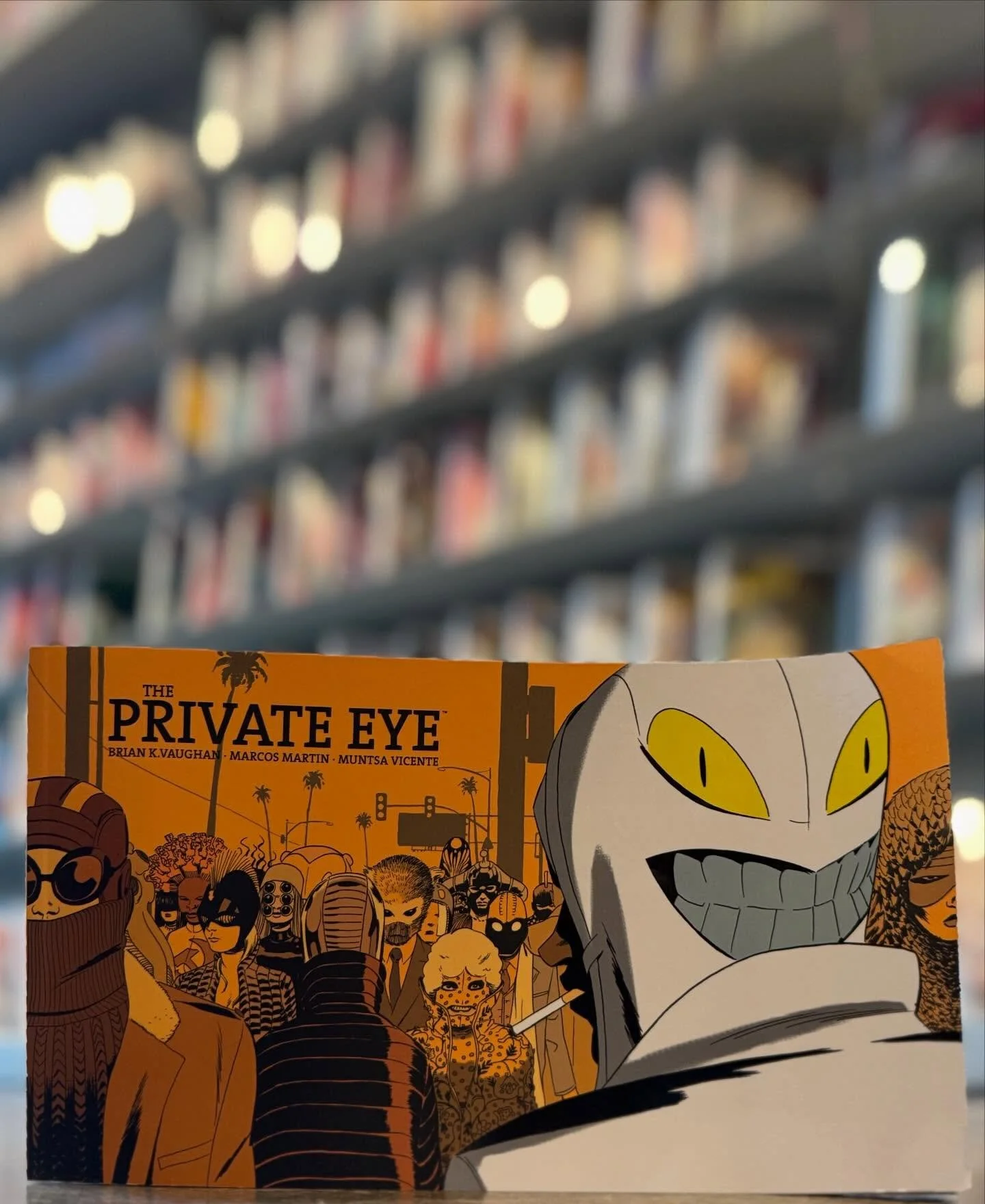 The Private Eye by @briankvaughan &amp; Marcos Martin is available now at the shop, and our web-store. 
📸 
Years after the digital cloud &lsquo;bursts&rsquo; and exposes all of our worst secrets, society finds itself in an inevitable future where ev