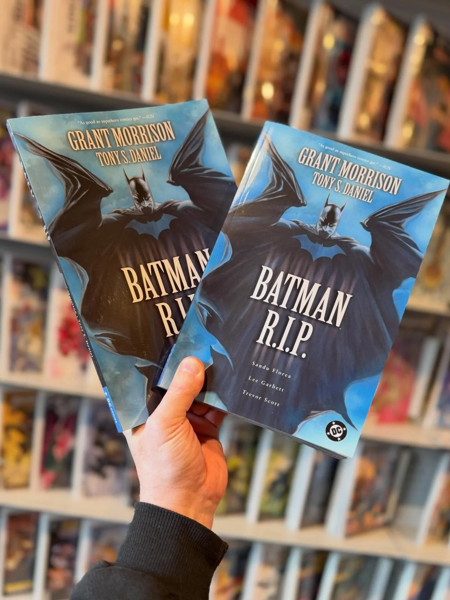 Happy New Comic Book Day!
 📚
After a painfully long stint out of print - Batman: RIP has a fresh edition out, and is available now at the shop, and our web-store. 
🦇 
by @grant.morrison &amp; @tonysdanielx - this heady Batman tale is one of my favo