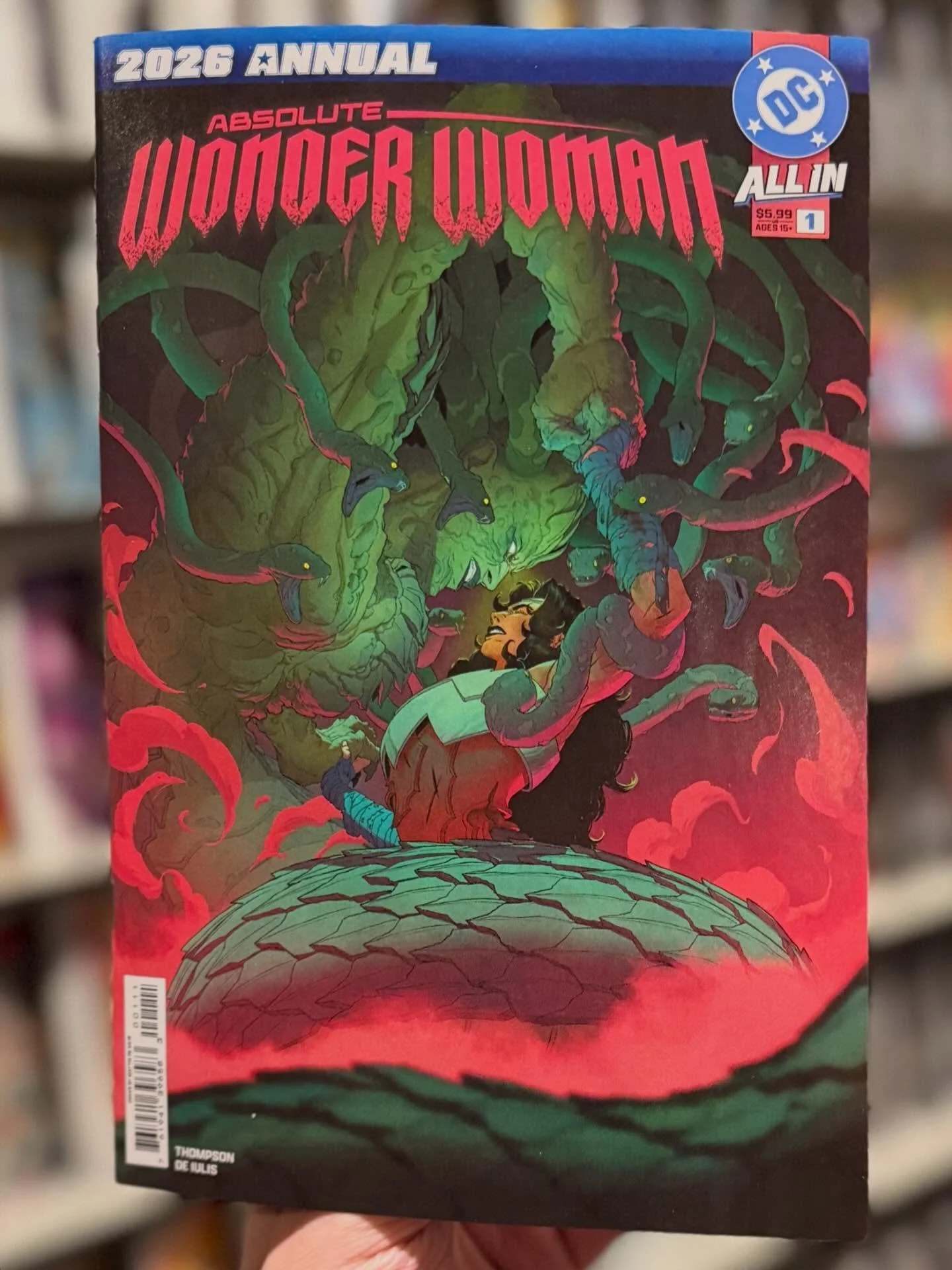 Happy New Comic Book Day! 📚 Absolute Wonder Woman Annual 2026 is available now at the shop and our web-store.
✨
The experience of briefly becoming Medusa in order to save Gateway City changed Diana. It haunts her, and she has never stopped seeking a