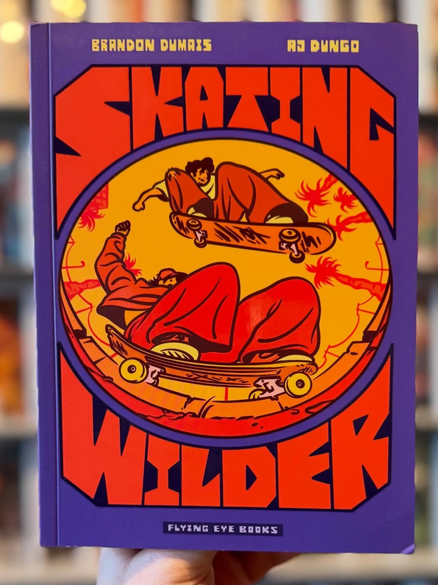 Skating Wilder is available now at the shop, and our web-store. 
🛹 
A poignant non-fiction comic that sheds light on the inclusive and life-changing world of skateboarding featuring brand new art from award-winning creator @agedungs.
🛹
Skateboardin