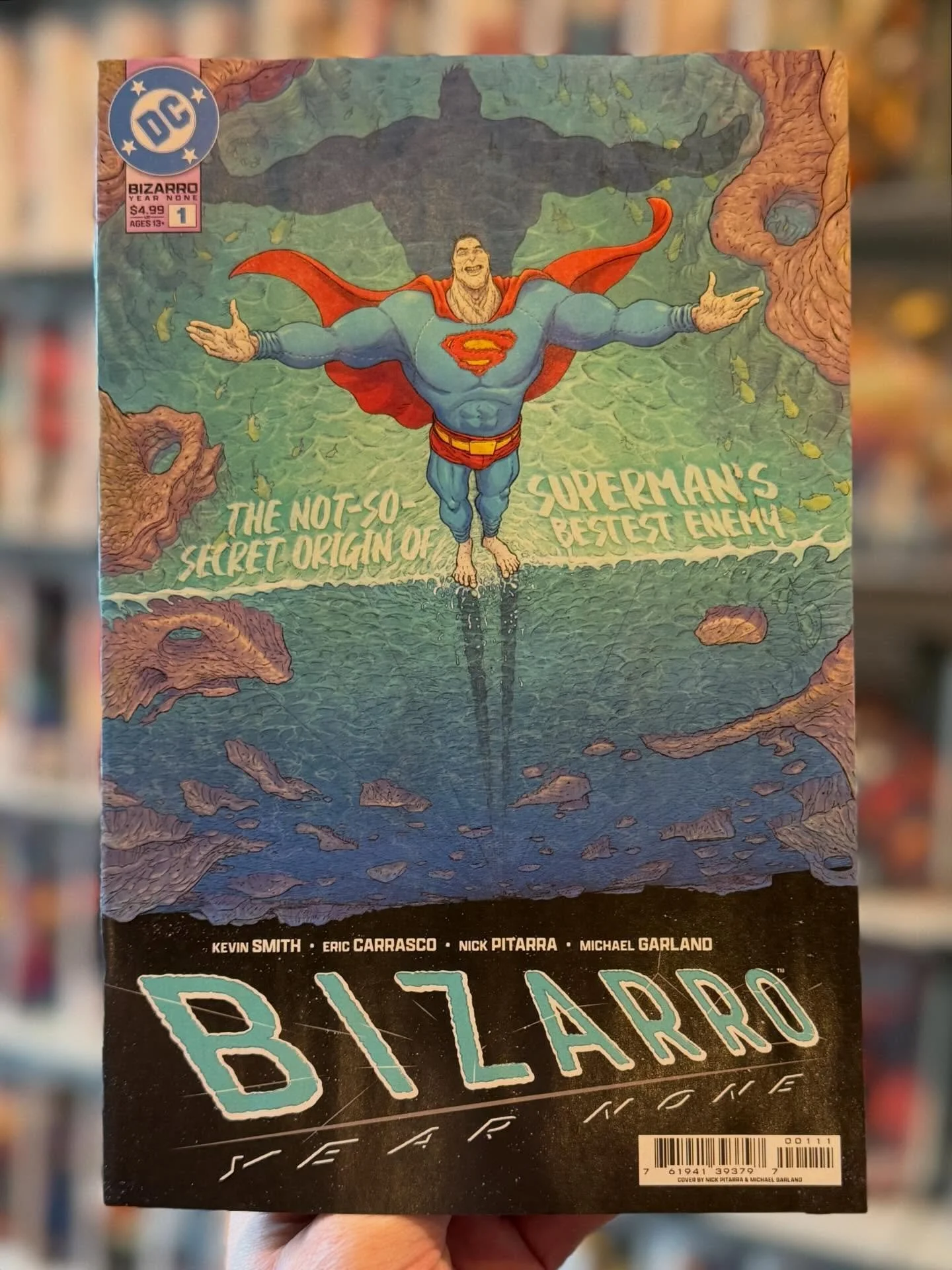 Happy New Comic Book Day! 📚 Bizarro Year None № 1 is available now at the shop. 
💥
@thatkevinsmith and @etcarrasco team up with visionary artist @nickpitarra to tell the definitive, indefinitive origin of the beloved backward bad boy. 
💥
When Supe