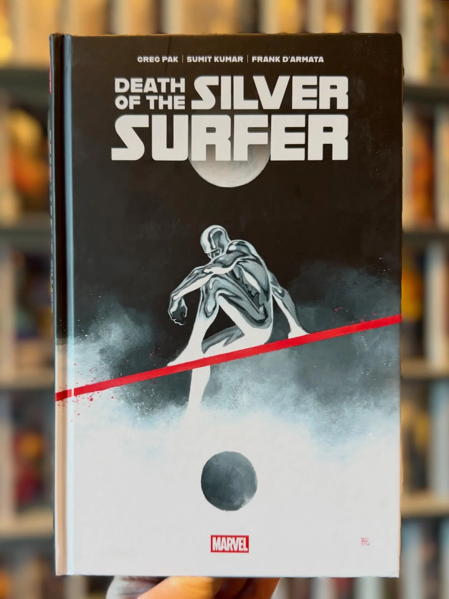Death of The Silver Surfer is available now at the shop, and our web-store. 
✨
The Silver Surfer returns to defend a war-ravaged Earth &mdash; but Norrin Radd has a galaxy-sized target on his back. A new enemy will stop at nothing to steal away every