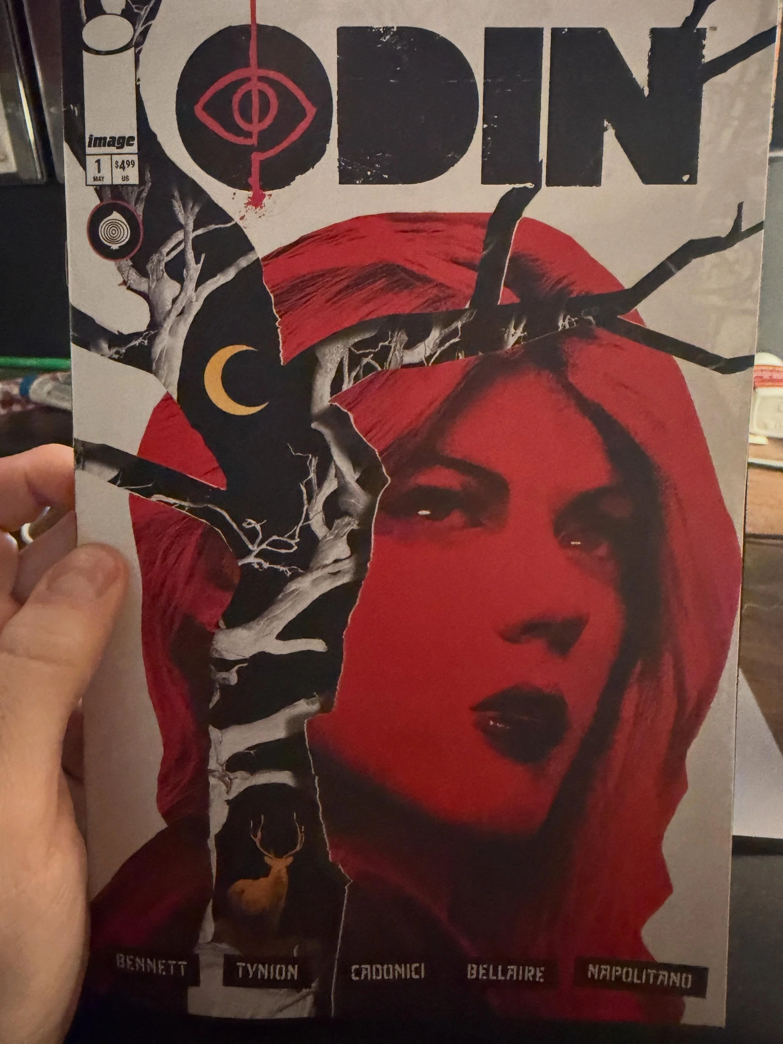 OUT TOMORROW!  Trippy and dark.  Think Midsommer meets The Ritual.  By @evilmarguerite @jamesthefourth with art from @mysskado_219  and Jordie Bellaire