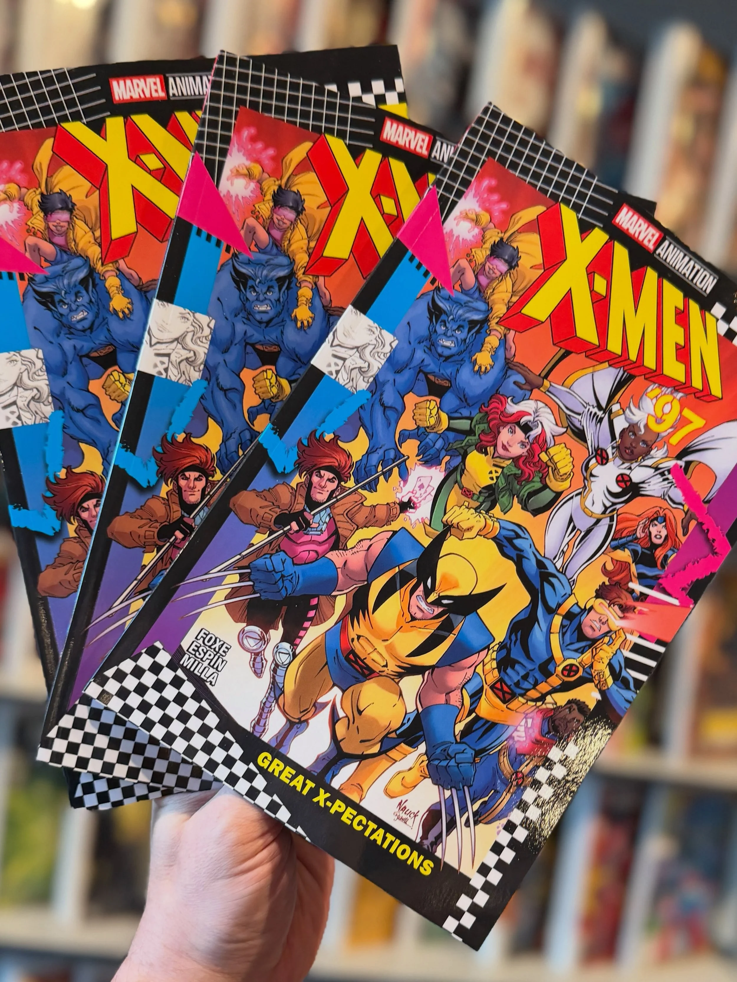 Can&rsquo;t get enough X-Men &lsquo;97? We&rsquo;ve got you covered. X-Men &lsquo;97: Great X-Pectations, an official prelude is back in stock at the shop, and our web-store. 
❌
Discover what Storm, Jubilee, Wolverine, and the rest of the &lsquo;90s 