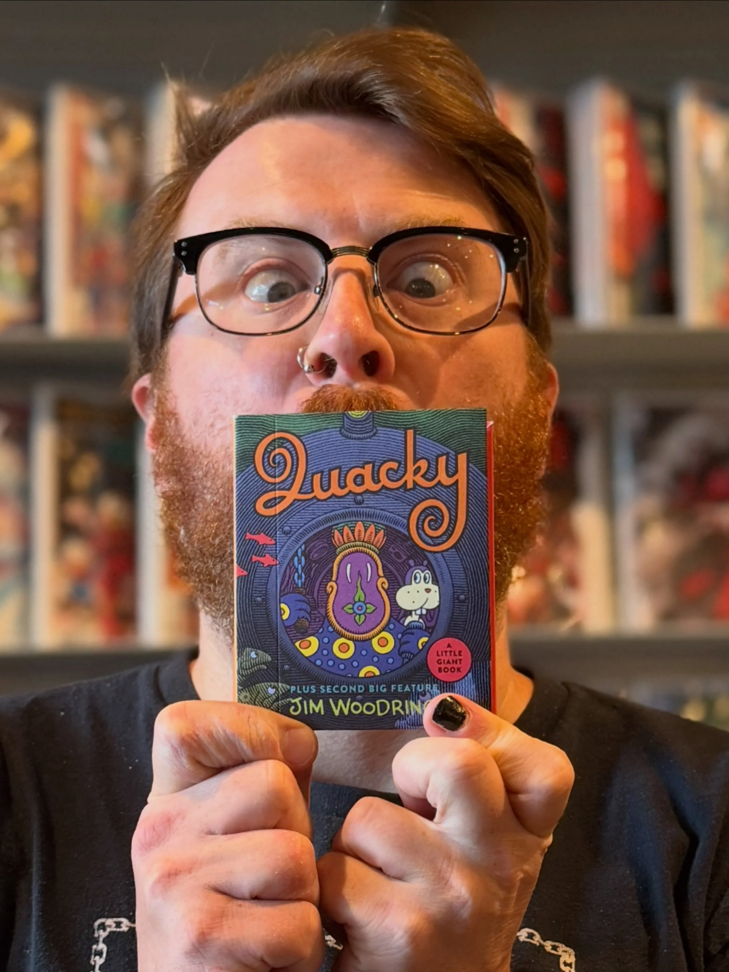 Quacky is available now at the shop, and our web-store. One of Wess&rsquo; favorite artists - Jim Woodring pays homage to the classic Big Little Book format to put Frank through his most transformative adventure ever.
✨
Jim Woodring has been drawing 
