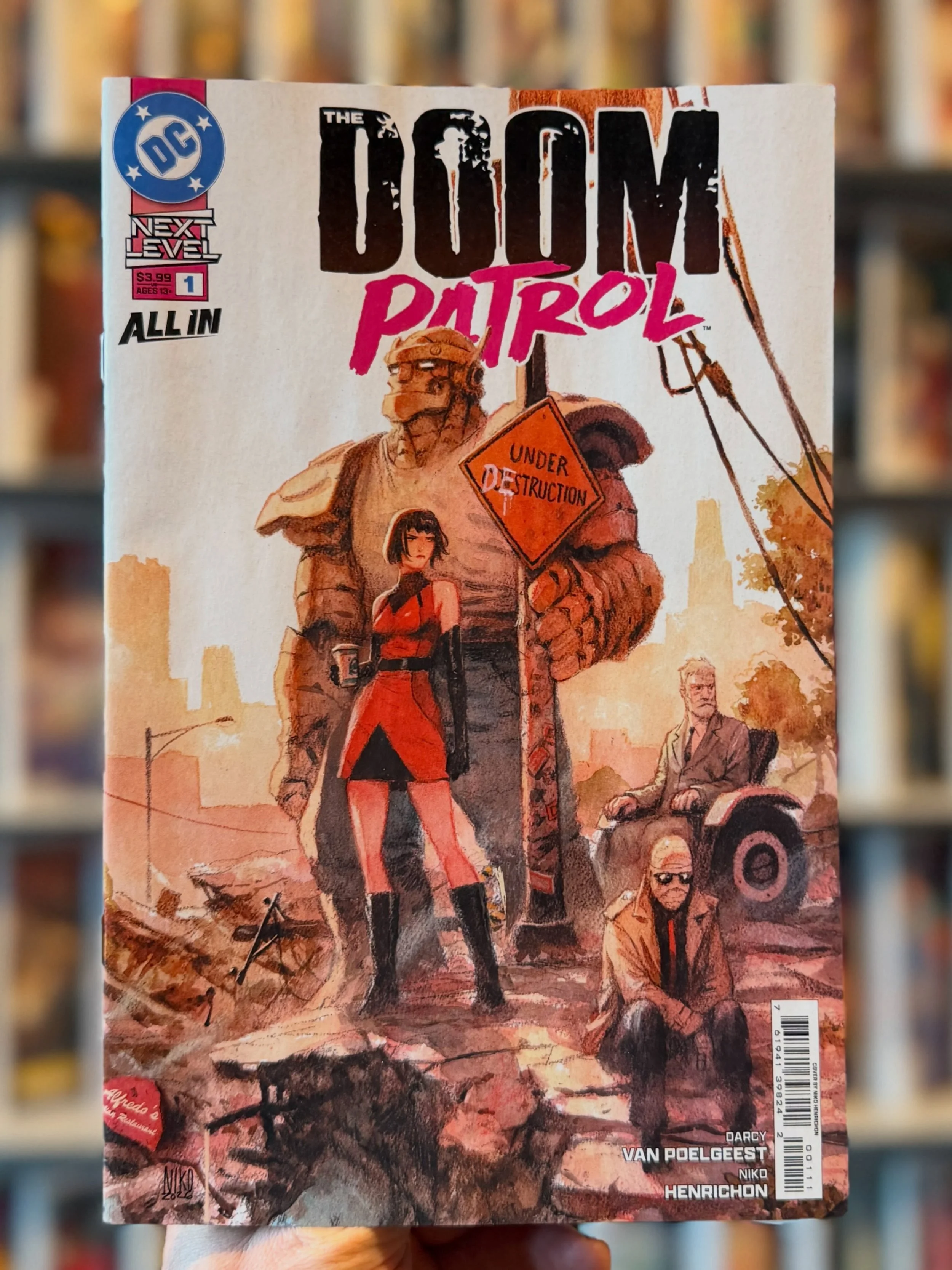 Doom Patrol № 1 is available now at the shop, and our web-store. 

The Doom Patrol is broke. Adopting a heroes-for-hire business model to stave off financial and emotional ruin, the team finds itself responding to a simple case - a missing cat. But w