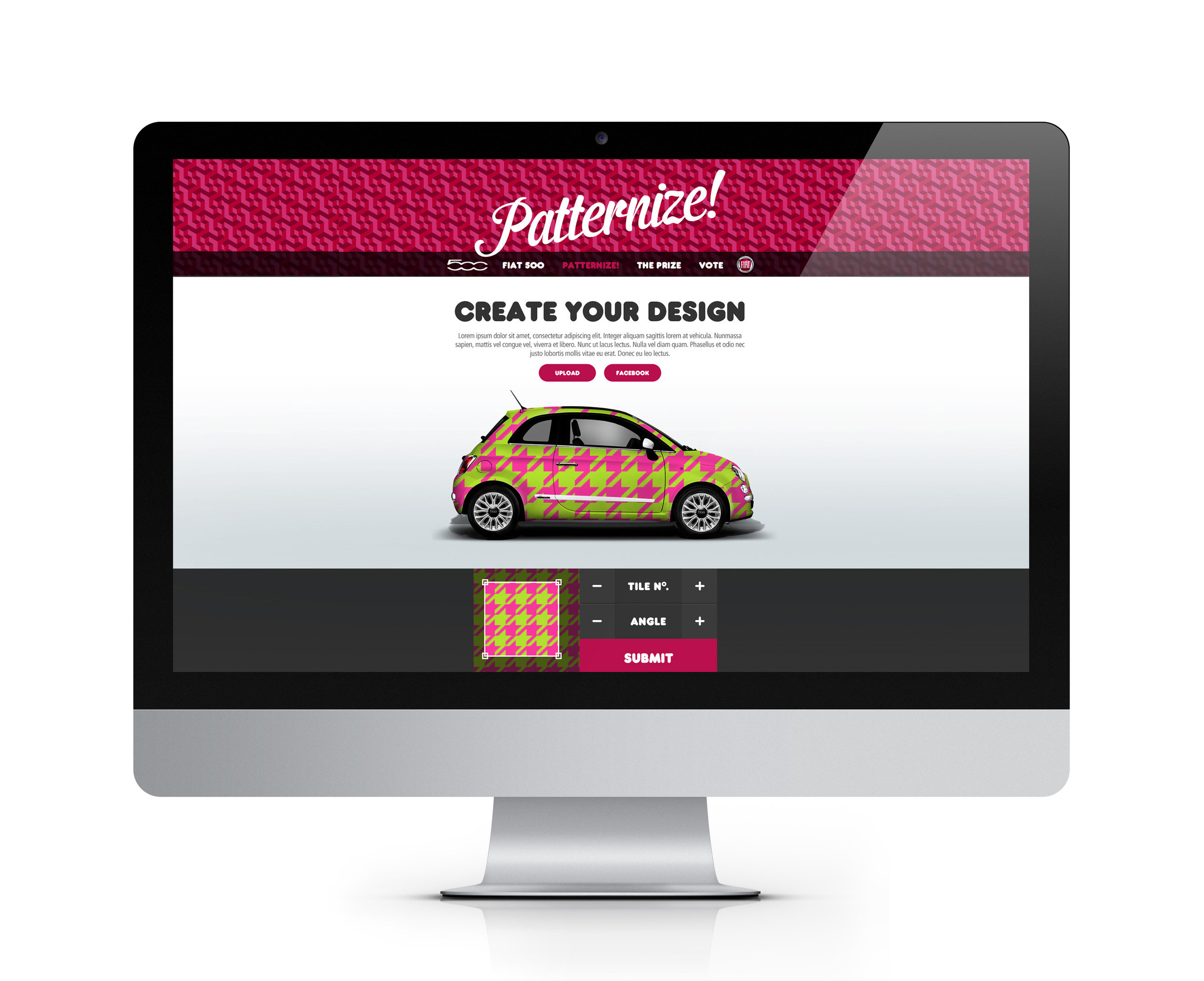 Patternize - customise page