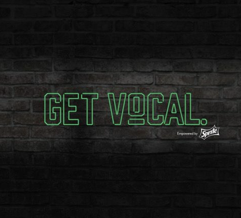 Get Vocal in neon lights, empowered by Sprite