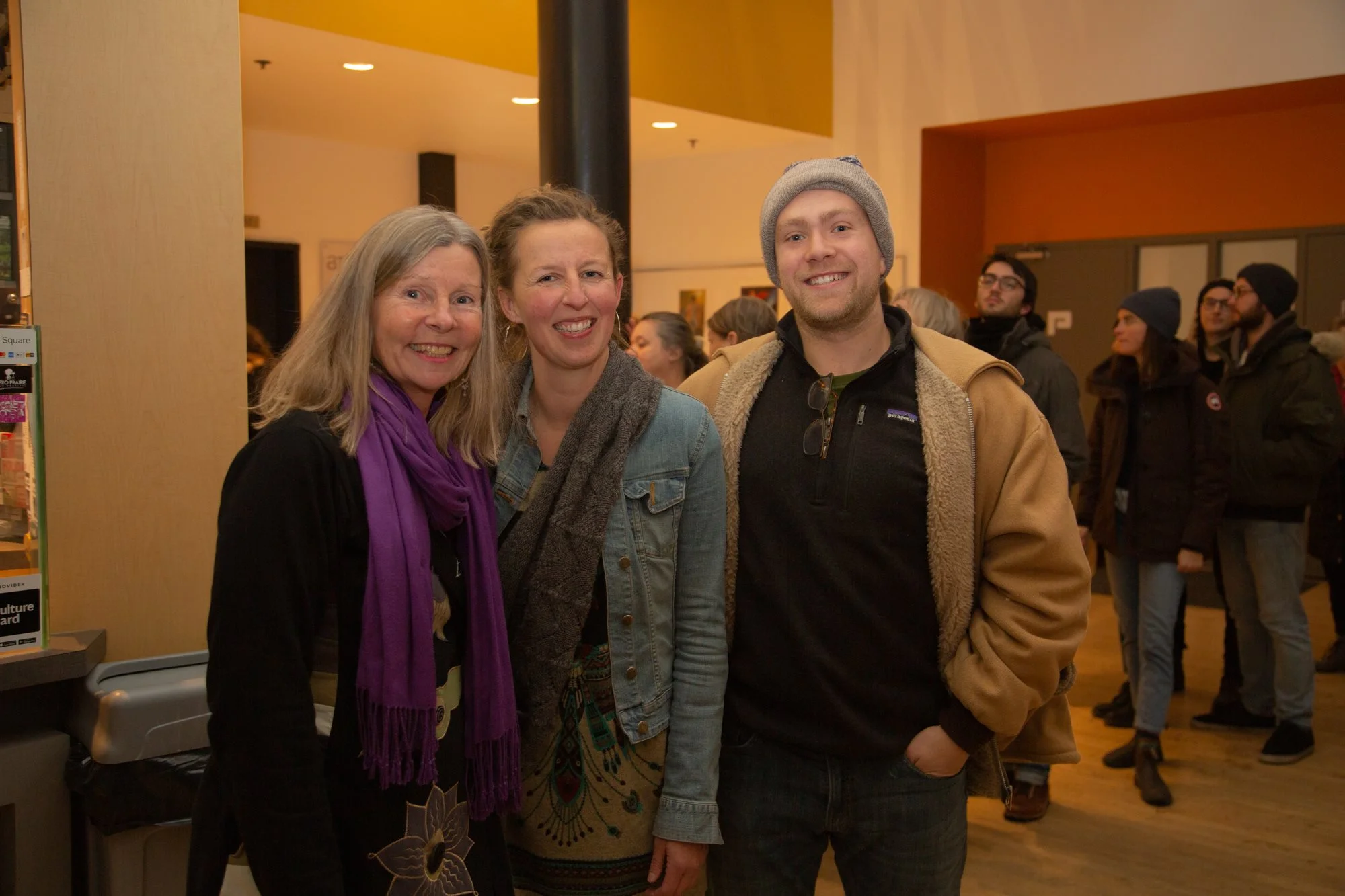 Katharina, Monique and Jonah at the Winnipeg Screening of “From Seed to Seed”