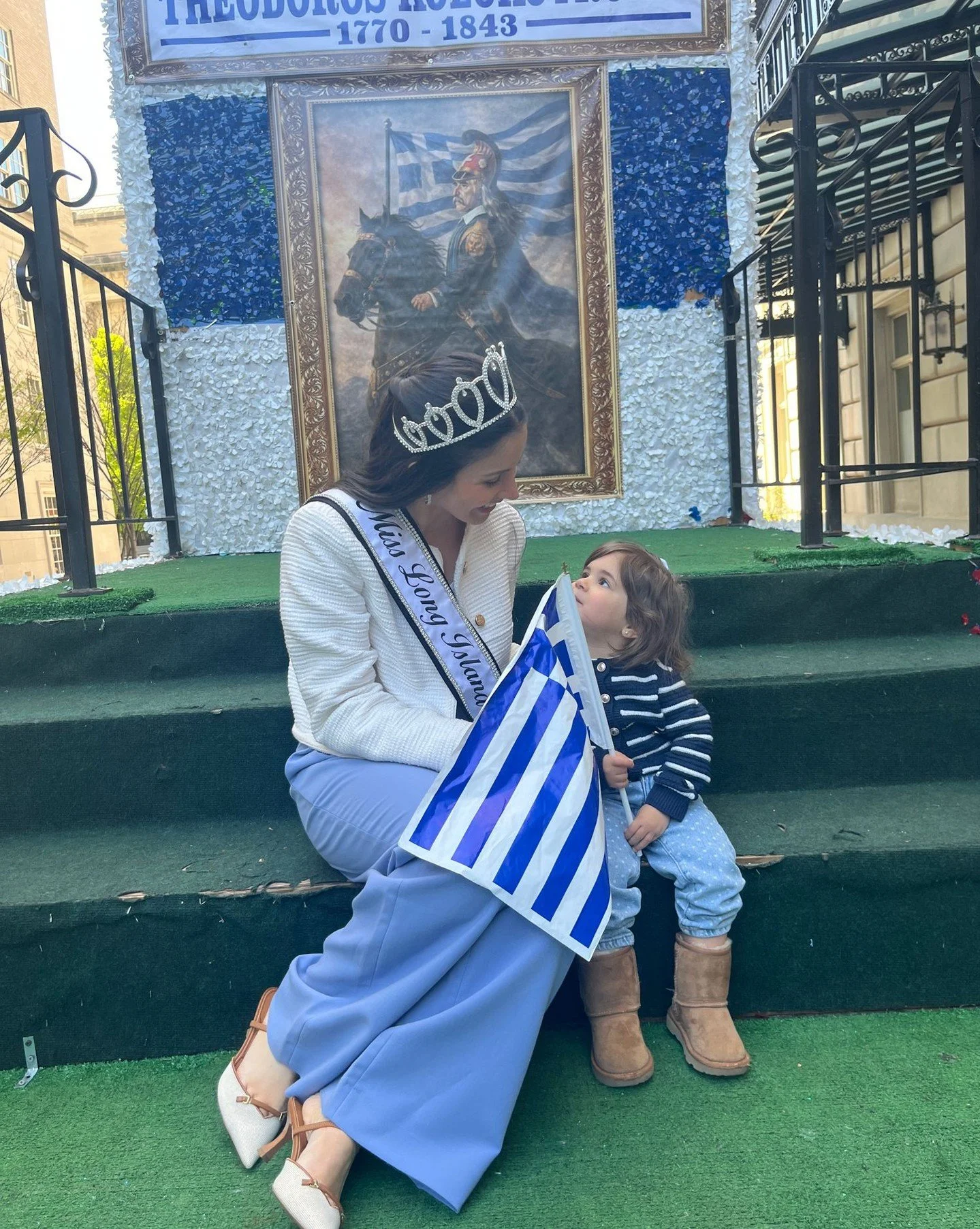 🇬🇷 Last month, Geanna Koulouris, Miss Long Island 2026 had the incredible honor of riding on a float in the Greek Independence Day Parade in New York City, proudly celebrating her heritage alongside thousands gathered on Fifth Avenue for one of the