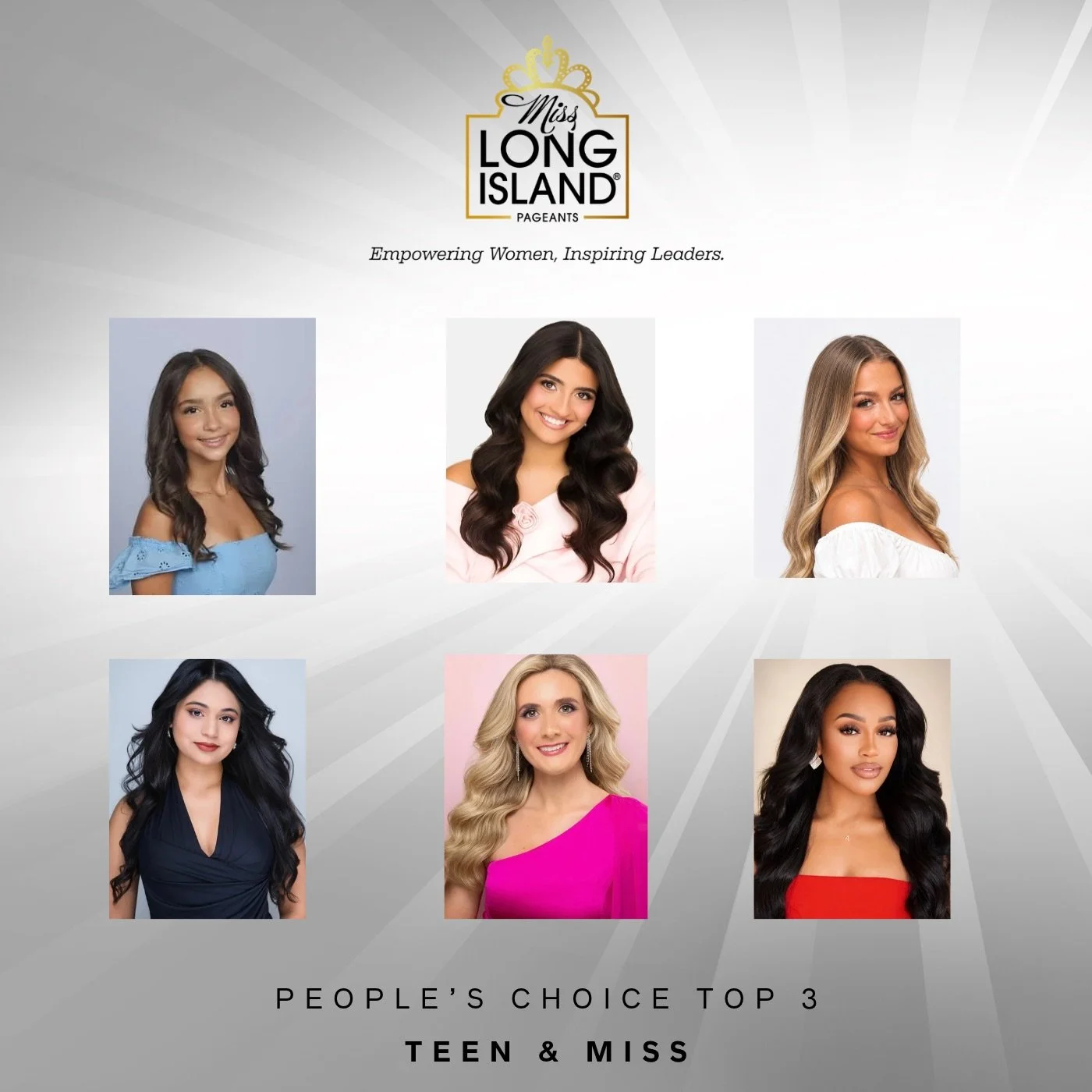 👑💕 YOUR PEOPLE&rsquo;S CHOICE TOP 3! 💕👑

In no particular order, here are your current TOP 3 contestants in this year&rsquo;s People&rsquo;s Choice voting!

With voting closing Saturday at 11:59 PM, there&rsquo;s still time to make a difference! 