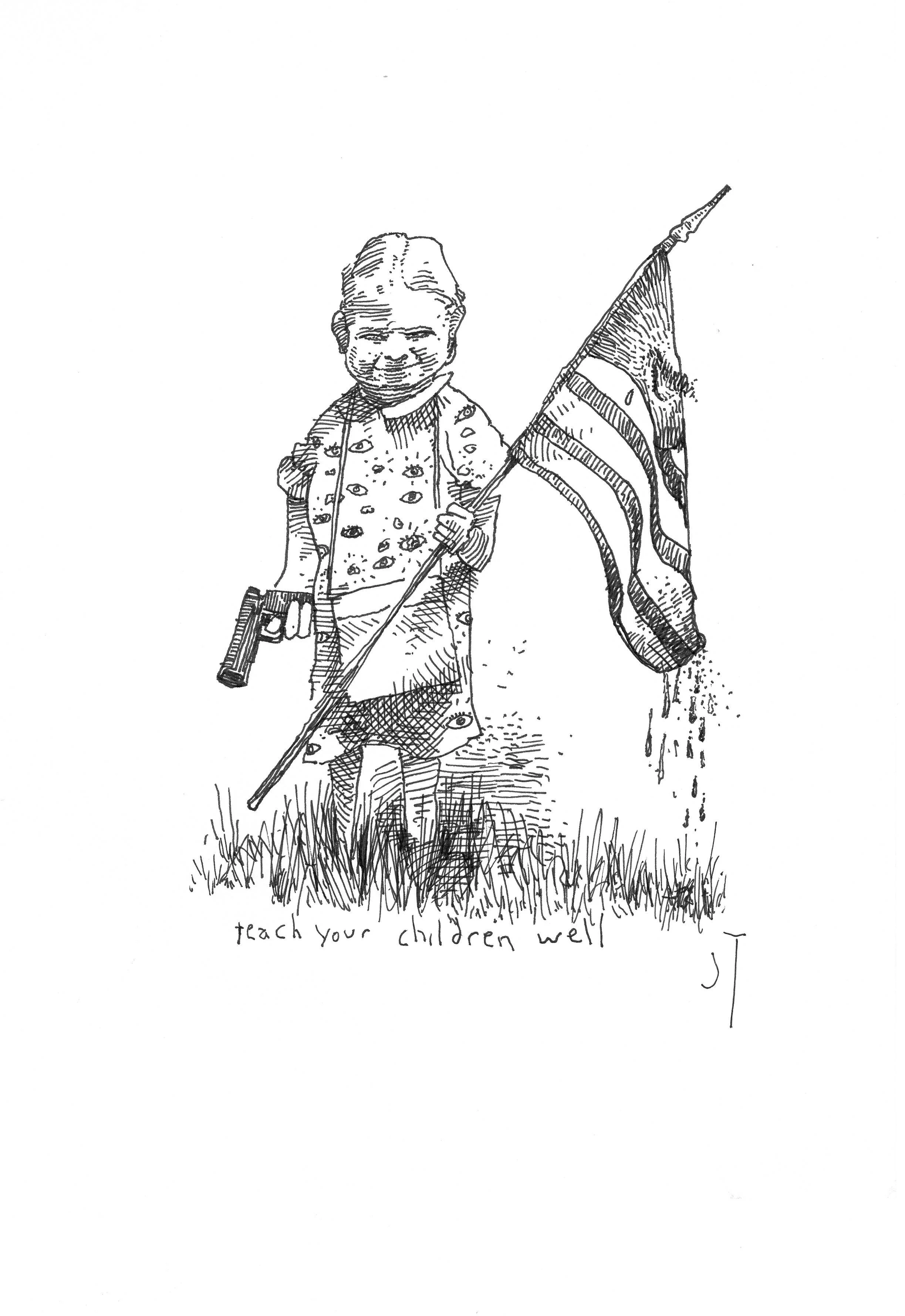 girl with flag, gun 1.jpeg