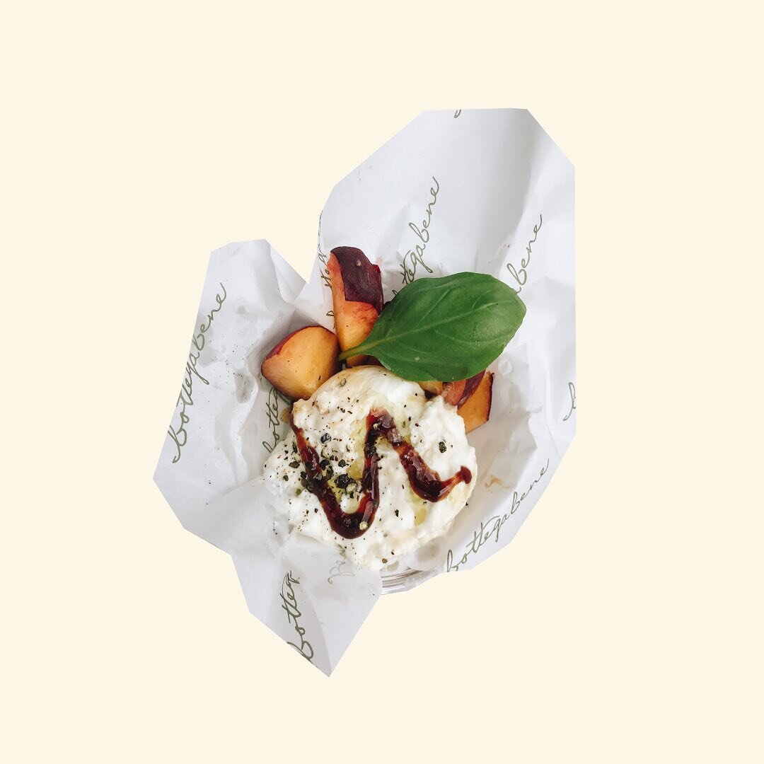 NEW product alert! 🚨

Are you ever in the mood for a chic little seasonal snack? Us too...so we created the Peach Cup. 

We&rsquo;ve paired smashed burrata drizzled in olive oil and balsamic glaze and topped with cracked pepper and flake salt with  