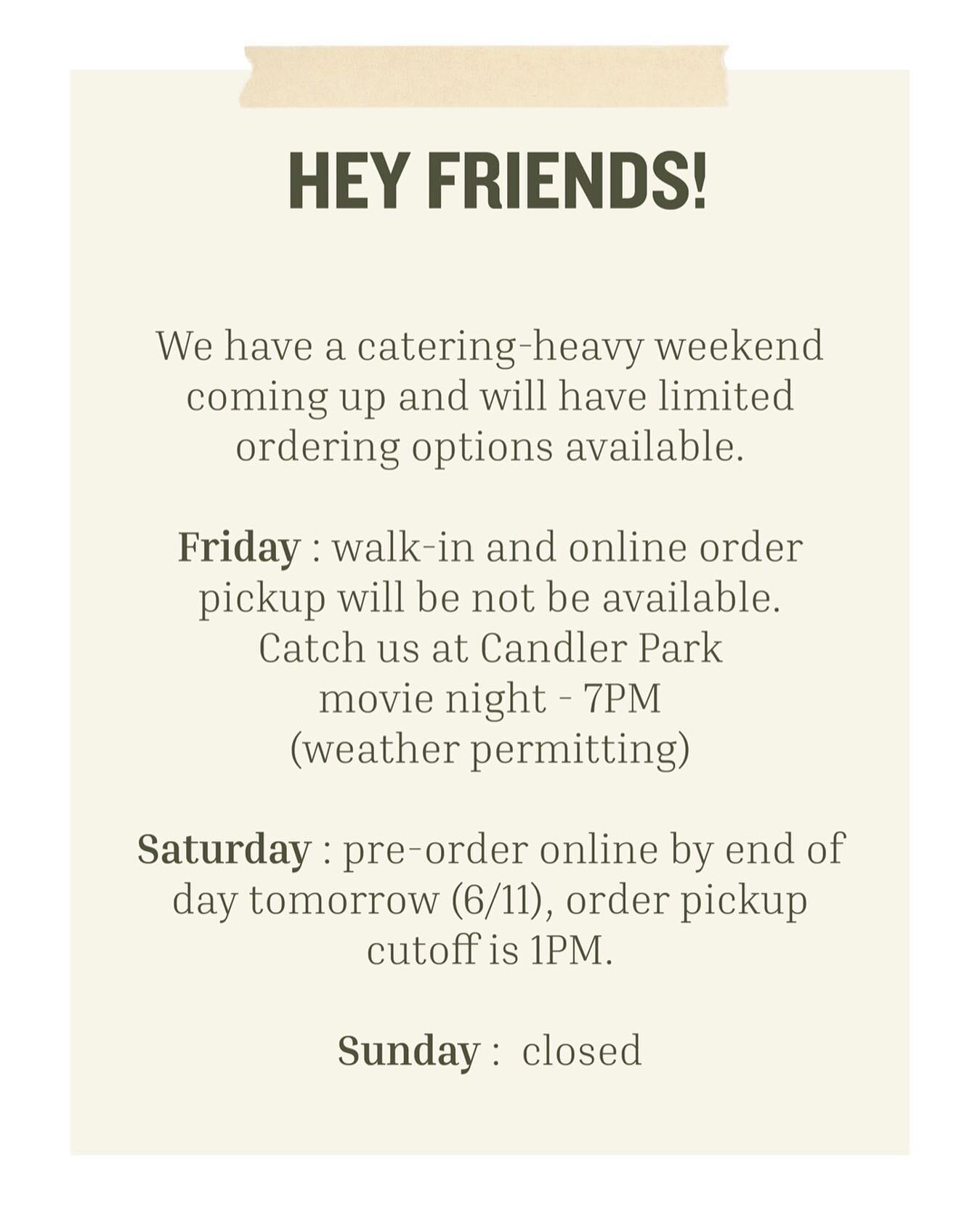 Weekend update!