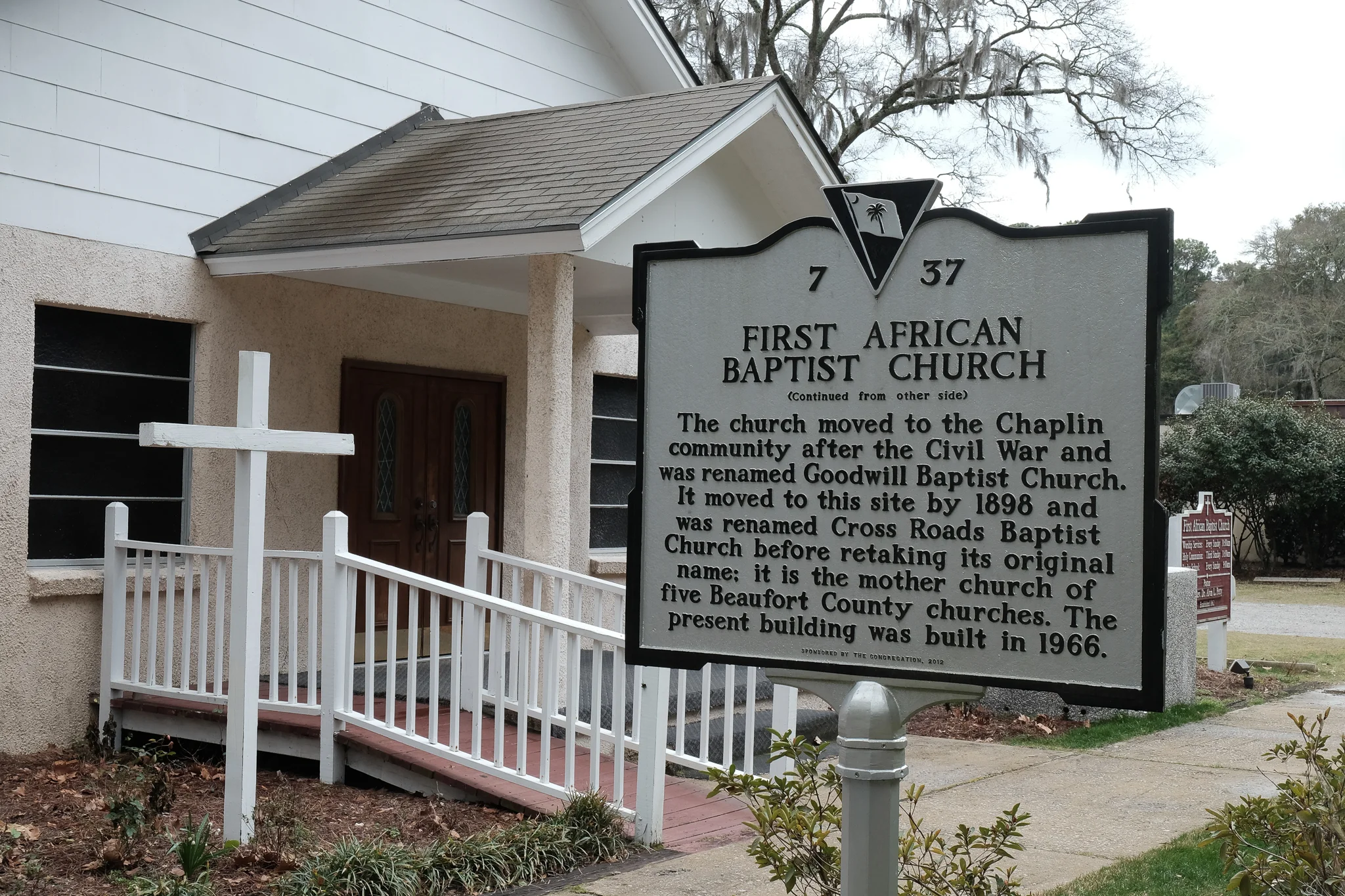 Historical marker, First African Baptist Church