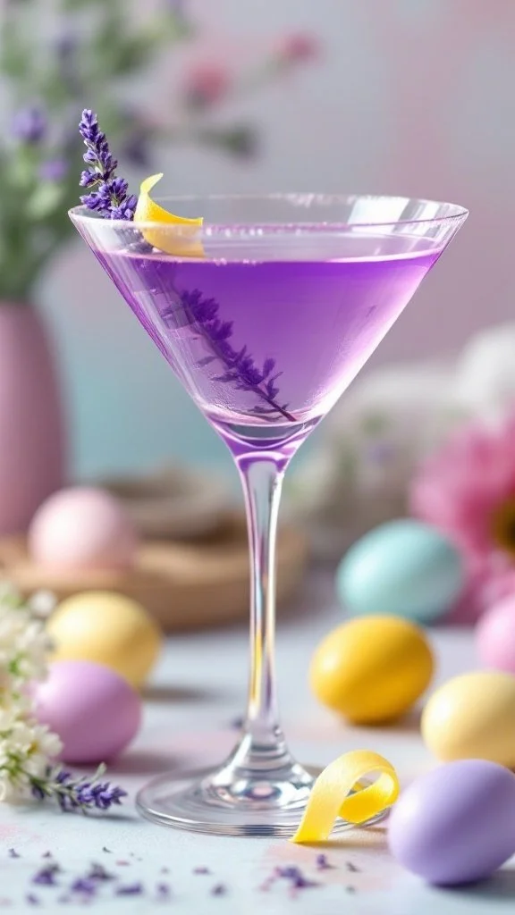 Classic Easter Bloom Lavender Martini