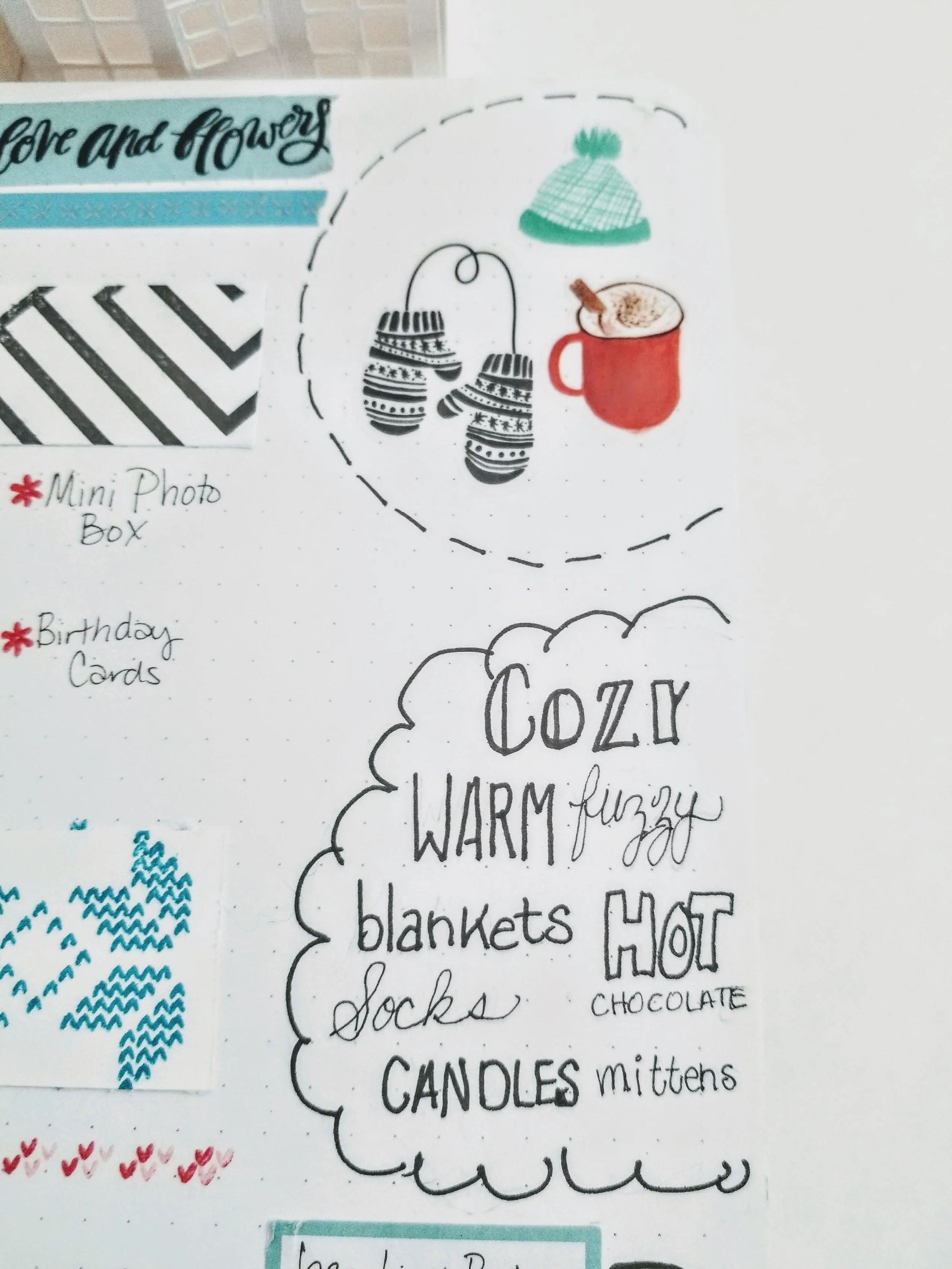 I also created a word "cloud" and added stickers.