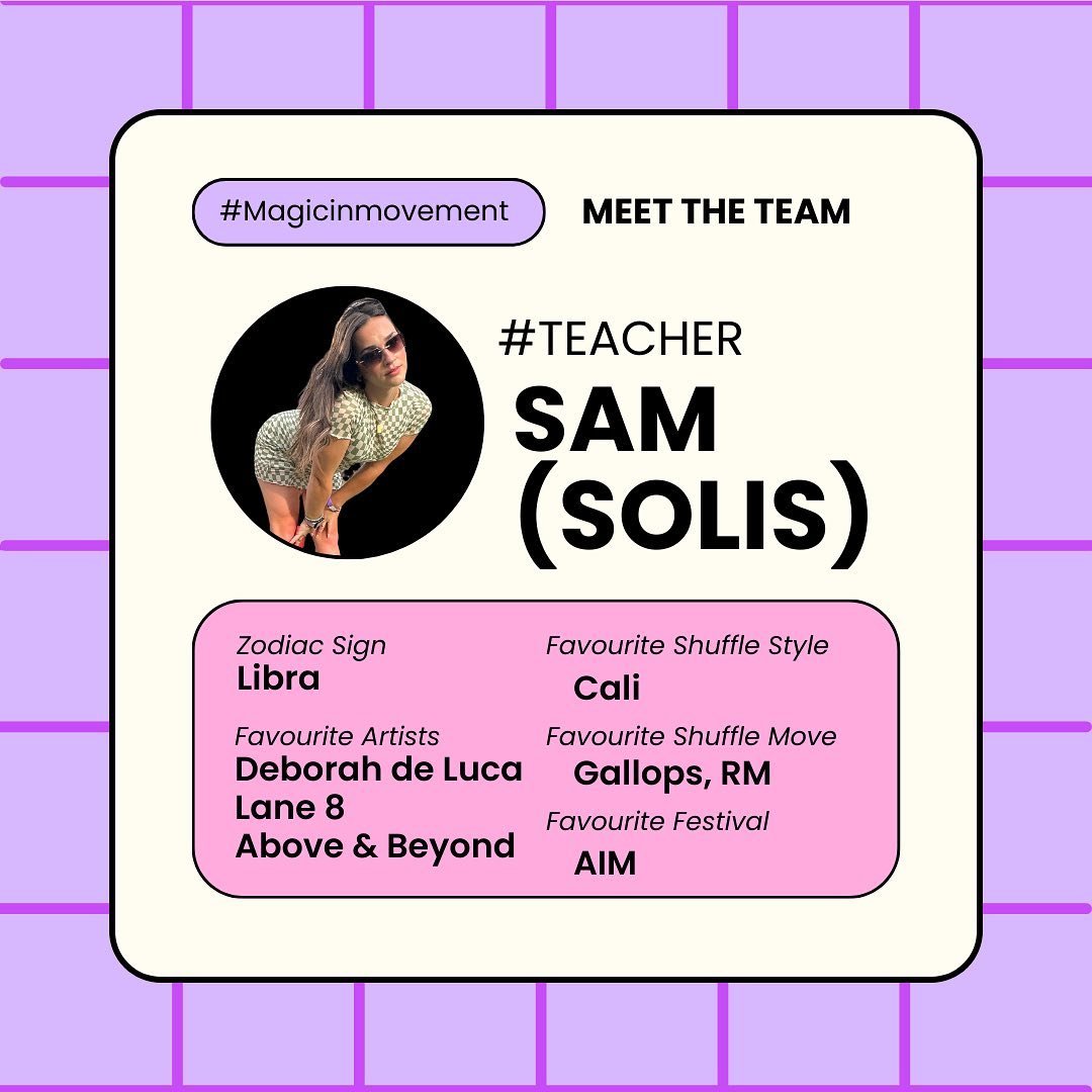 Meet instructor Sam ! Aka @soulthis_ 🪐💫

@soulthis_ is one of the instructors here at the academy, as well as our Co-Host for our Shuffle Meetups!

Sam brings such a positive vibe and energy to the Shuffle Acad and we are so happy to have her as pa