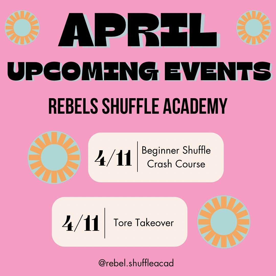 Our Upcoming April Shuffle Classes 🪩⭐️

If your feet wanna go dancing then these classes were made for you 👟

Sign up with the link in our bio 🦋💫