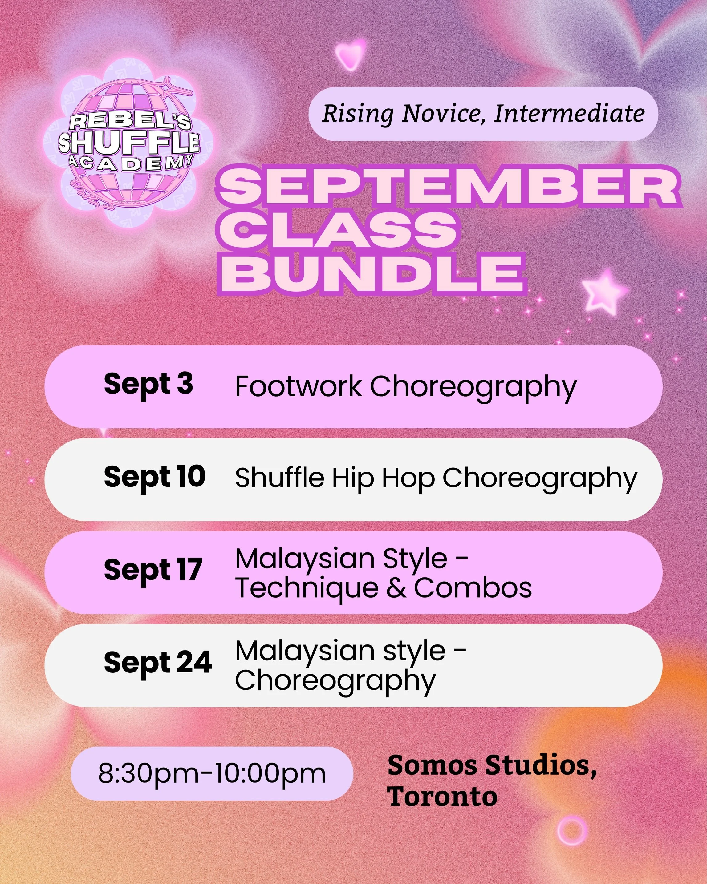 This month&rsquo;s class rotation 🙌🏼🔥

Join us all month long for a brand new round of classes geared for Rising Novice and Intermediate levels! 

Were bringing back some heavy hitters by popular demand 👌

Get ready to level up with us all month 