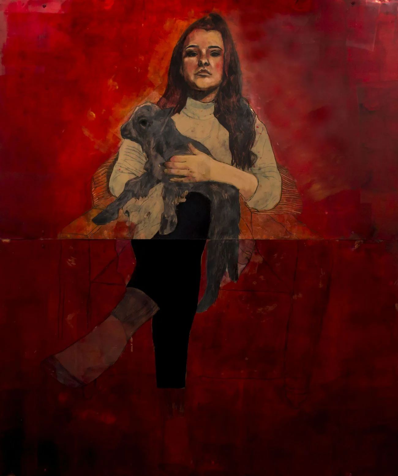 Nasla Sam Pane (I found Paneh)Etching ink on copper plate60 x 72 inches2017