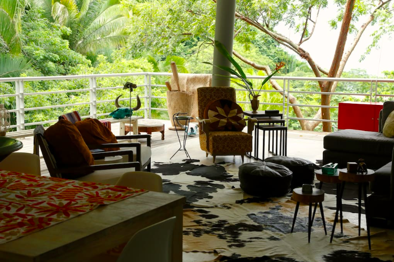 Our living room for conversations and book reading