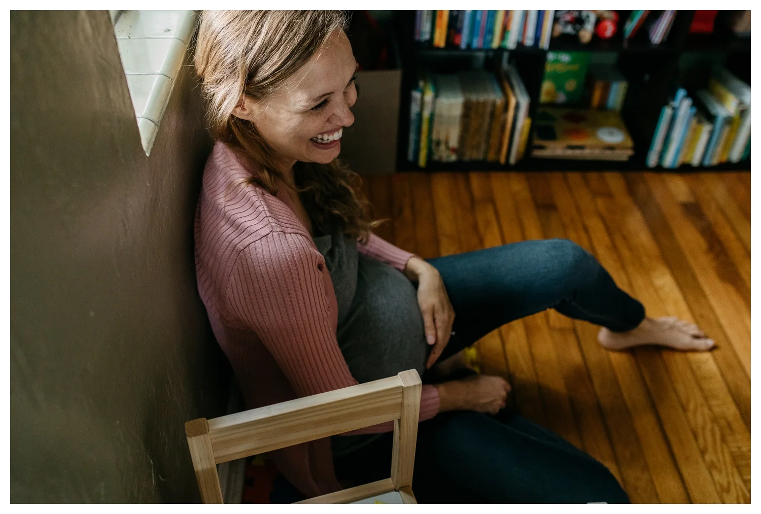 Portrait of Mom Laughing in Daughter's Bedroom.jpg
