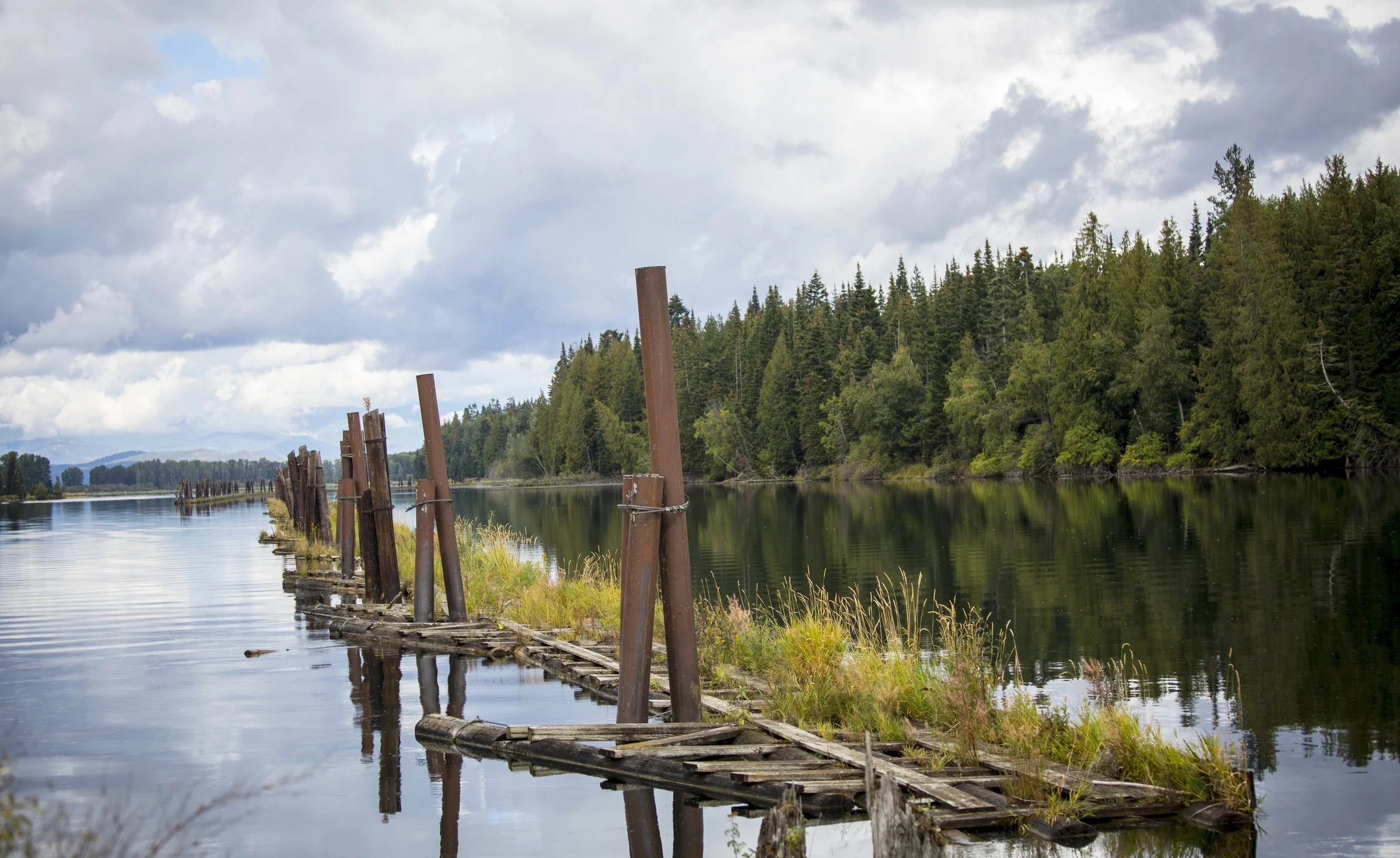 Old boat dock on clark fork