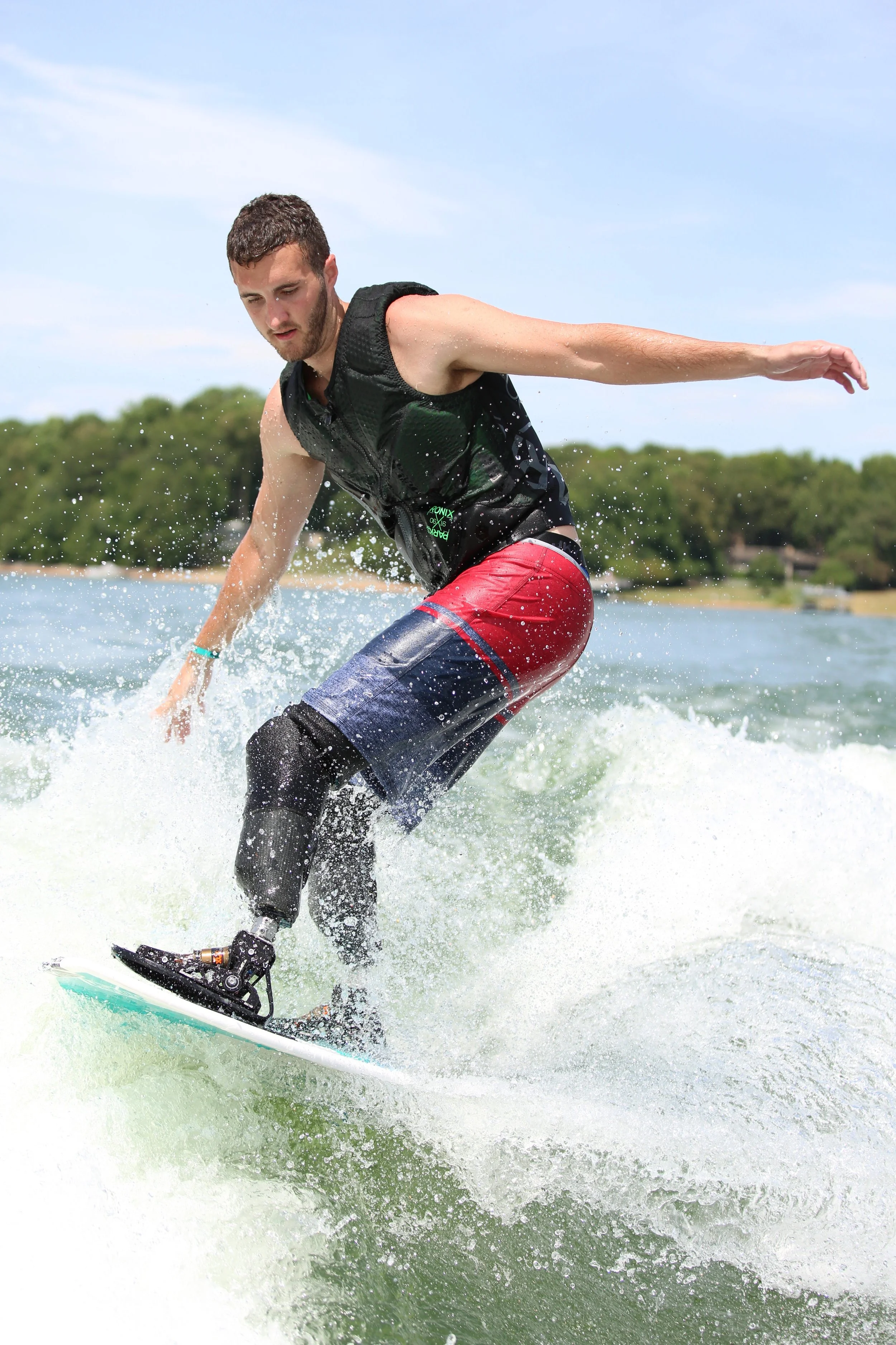 Wakesurfing on Lake Lanier, GA