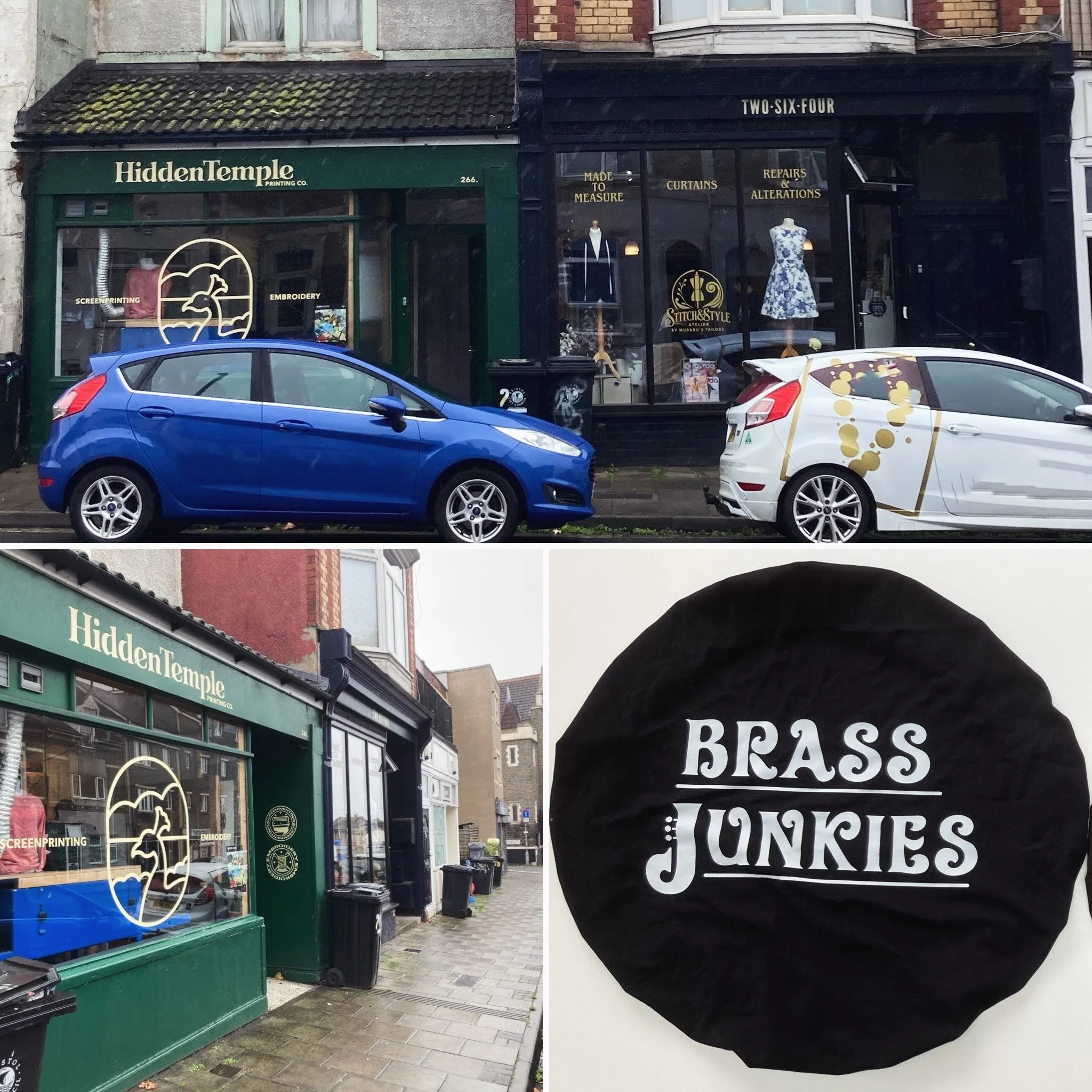 Loving my local shops! 

Great team work from the screen printers and tailors right next door to each other here in Redfield, Bristol putting together a much needed new Brass Junkies logo #sousaphone Sheath! 

Sam at @hiddentemple_bristol and Corneli