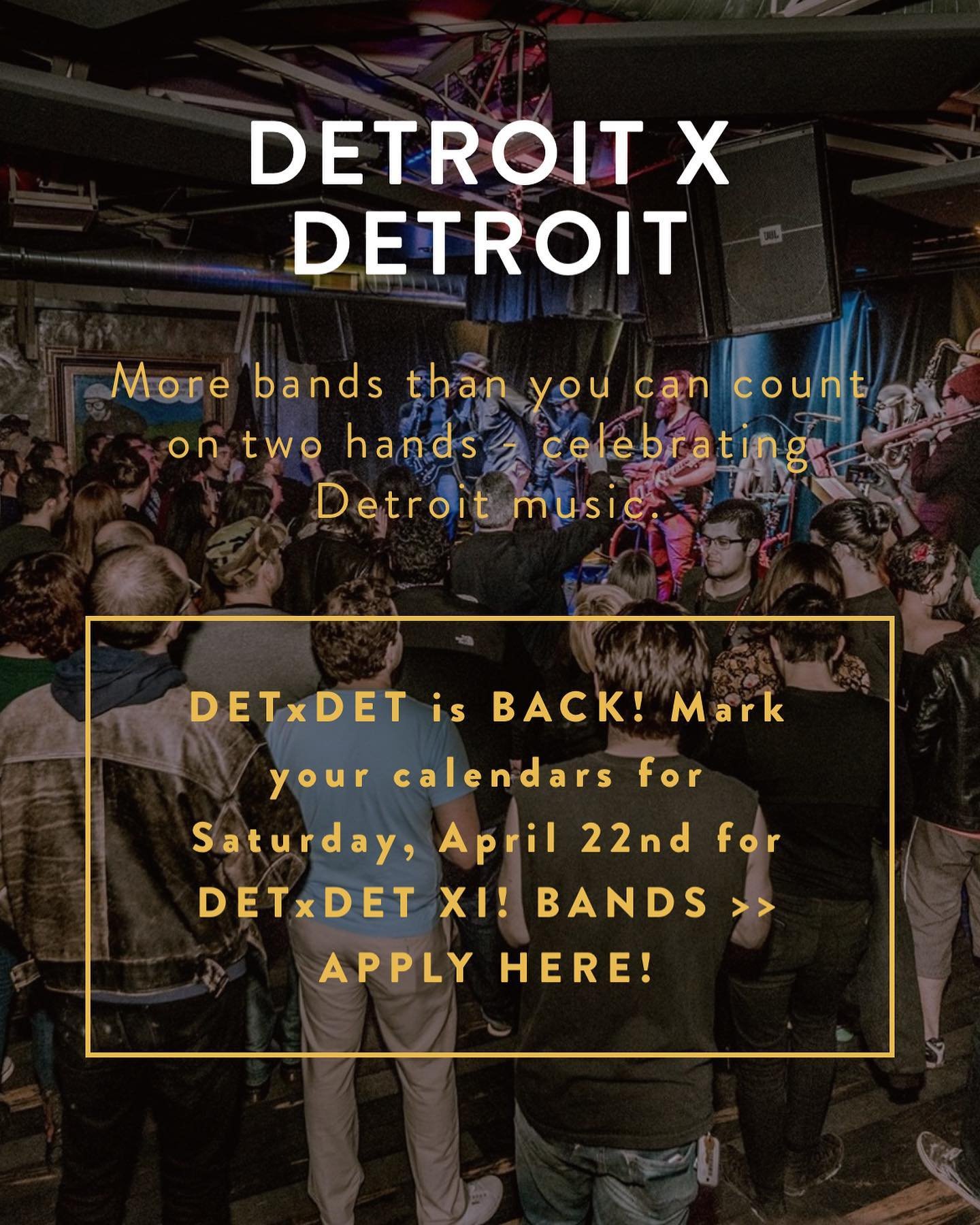 CALLING ALL BANDS! Applications are open for DETxDET XI, shaking down 4/22/23 at @thelovingtouch! Link in bio to apply!