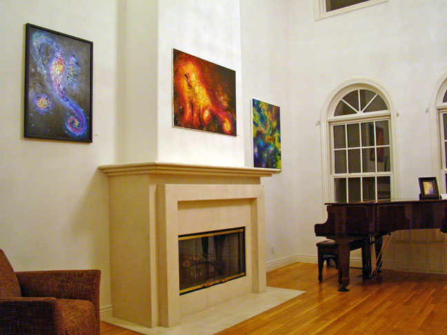 Art in the front gallery by Jenny Belotserkovsky.