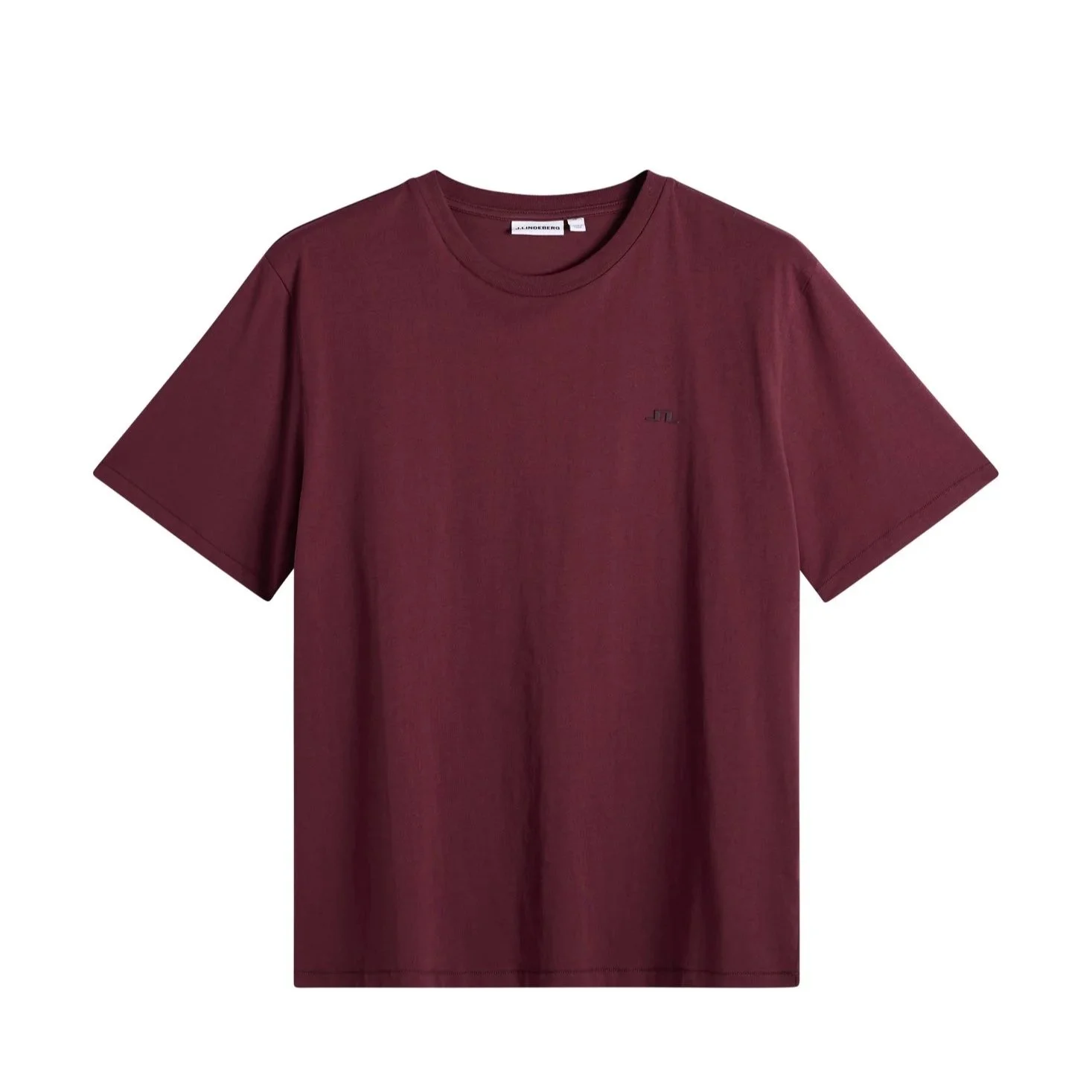 Back View of J Lindeberg Alpha T Shirt in Burgundy